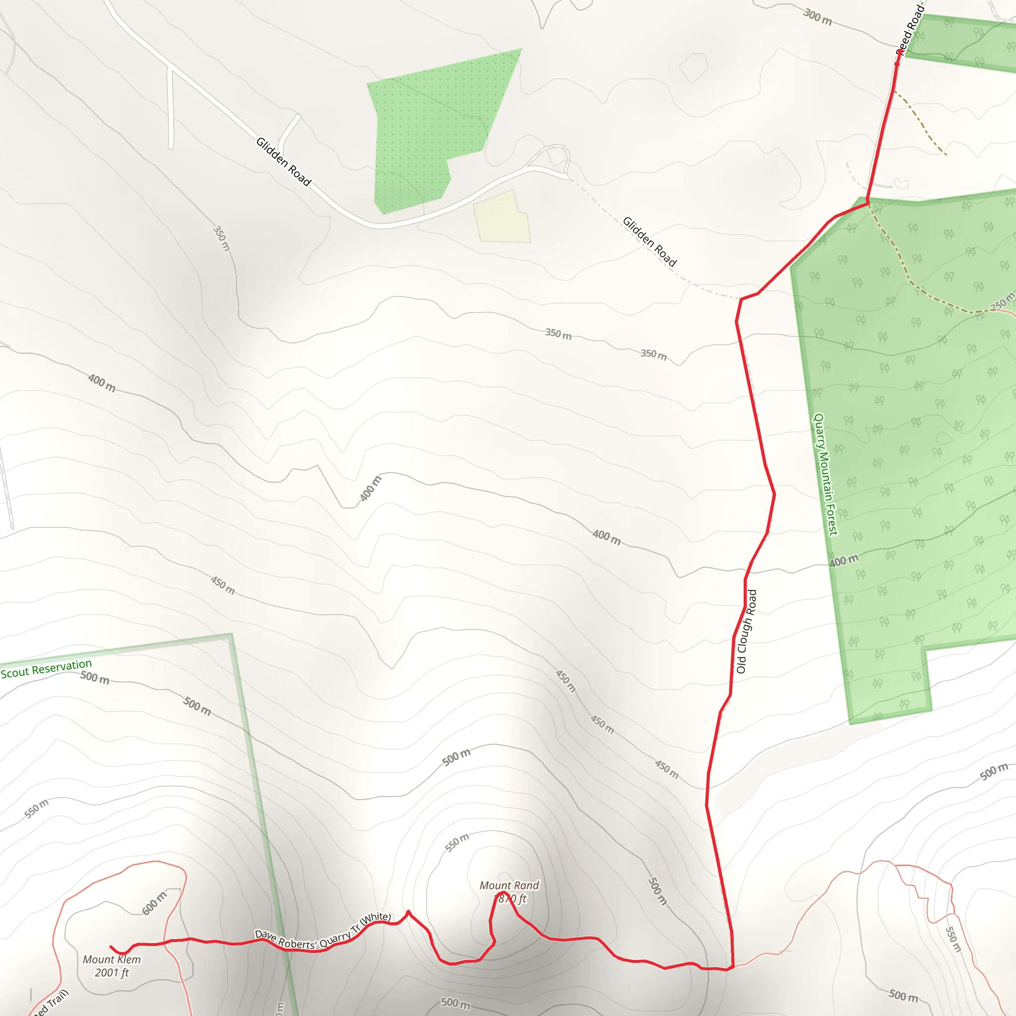 Mount Rand and Mount Klem Trail mobile static map