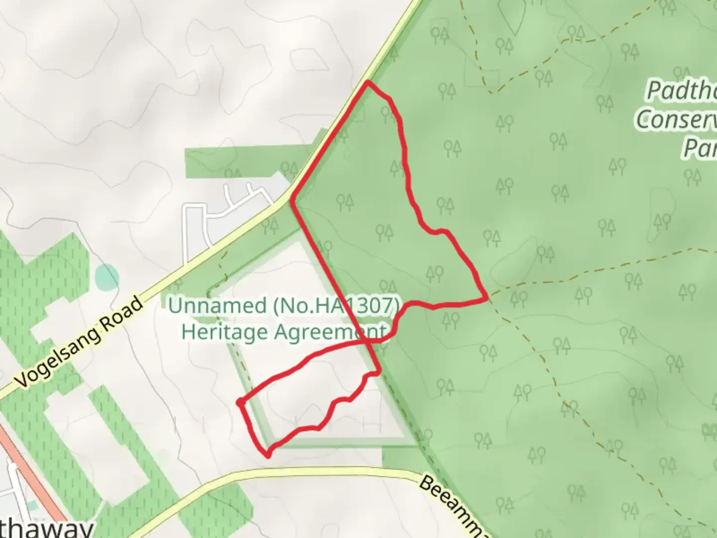 An image depicting the trail Currawong Loop Track and its surrounding area.