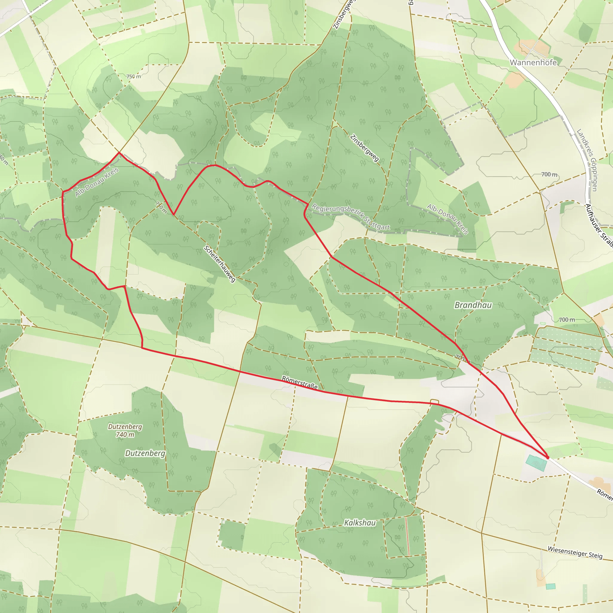 Römerstraße Circle mobile static map