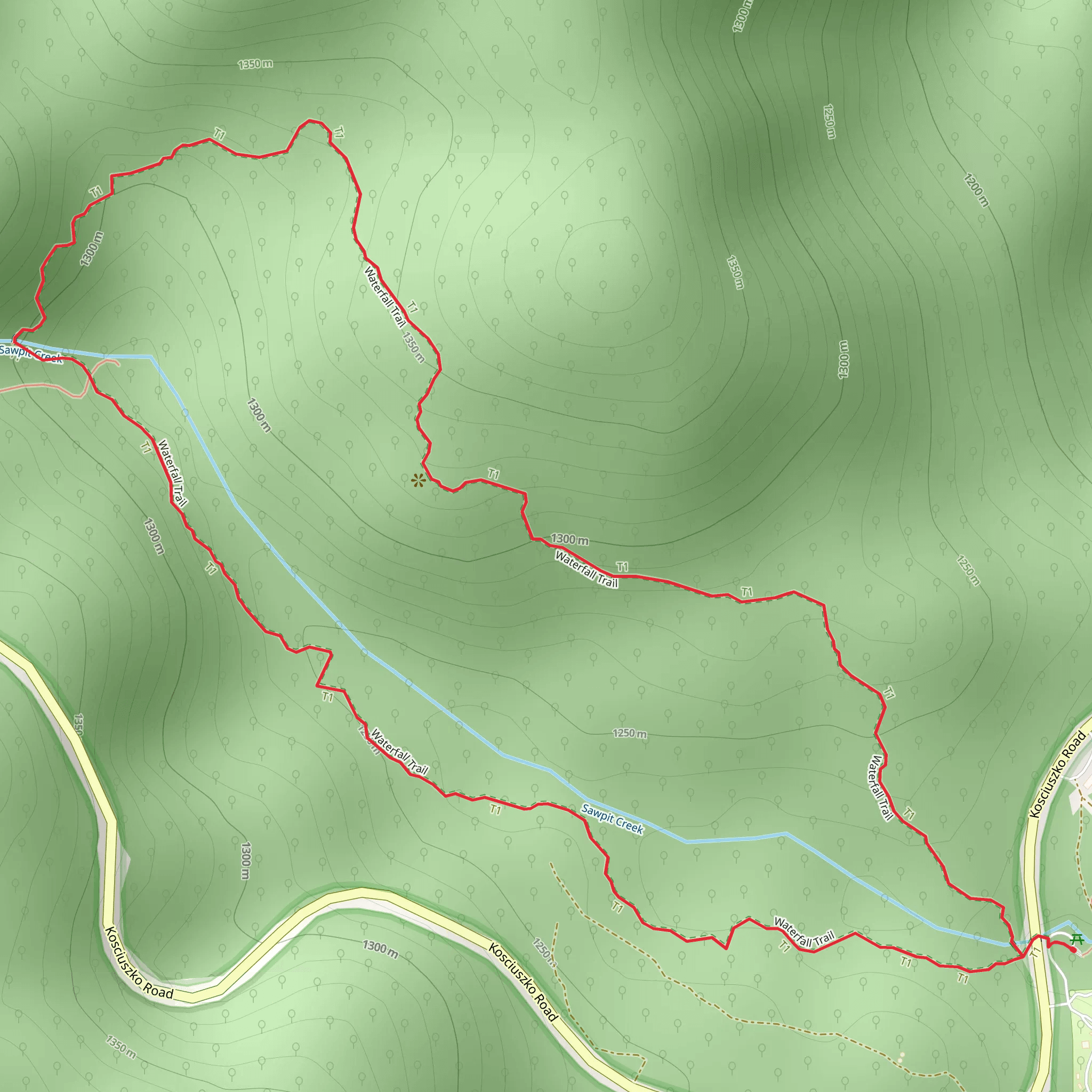 Waterfall Walking Track mobile static map