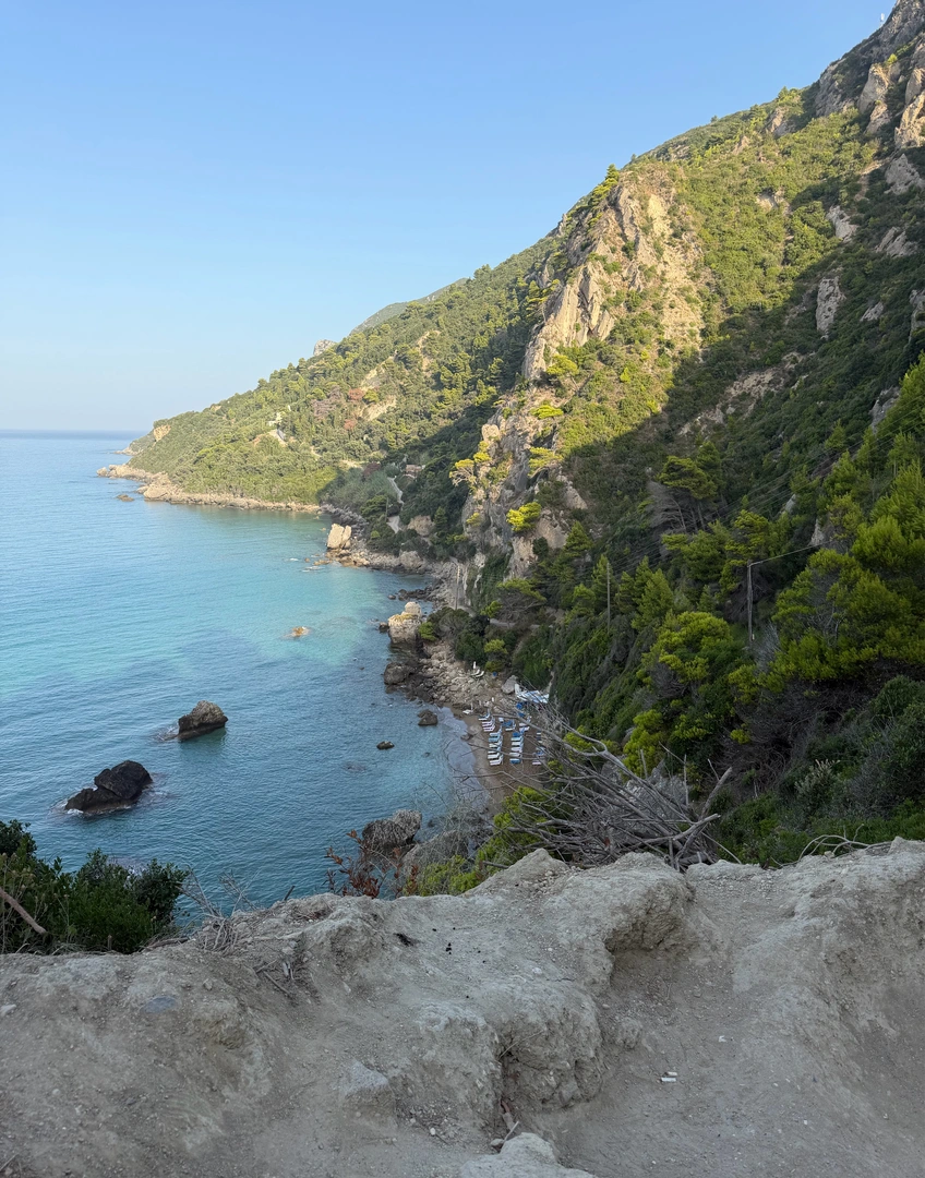 An image depicting the trail Vatos, Myrtiossia Beach, Monastery and Agios Giorgious Loop and its surrounding area.