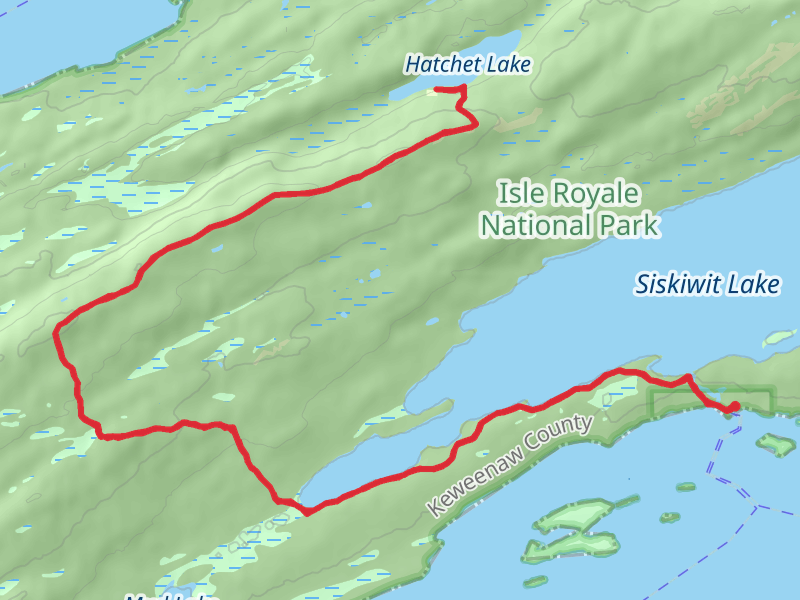 Ishpeming Point and Hatchet Lake via Greenstone Ridge Trail