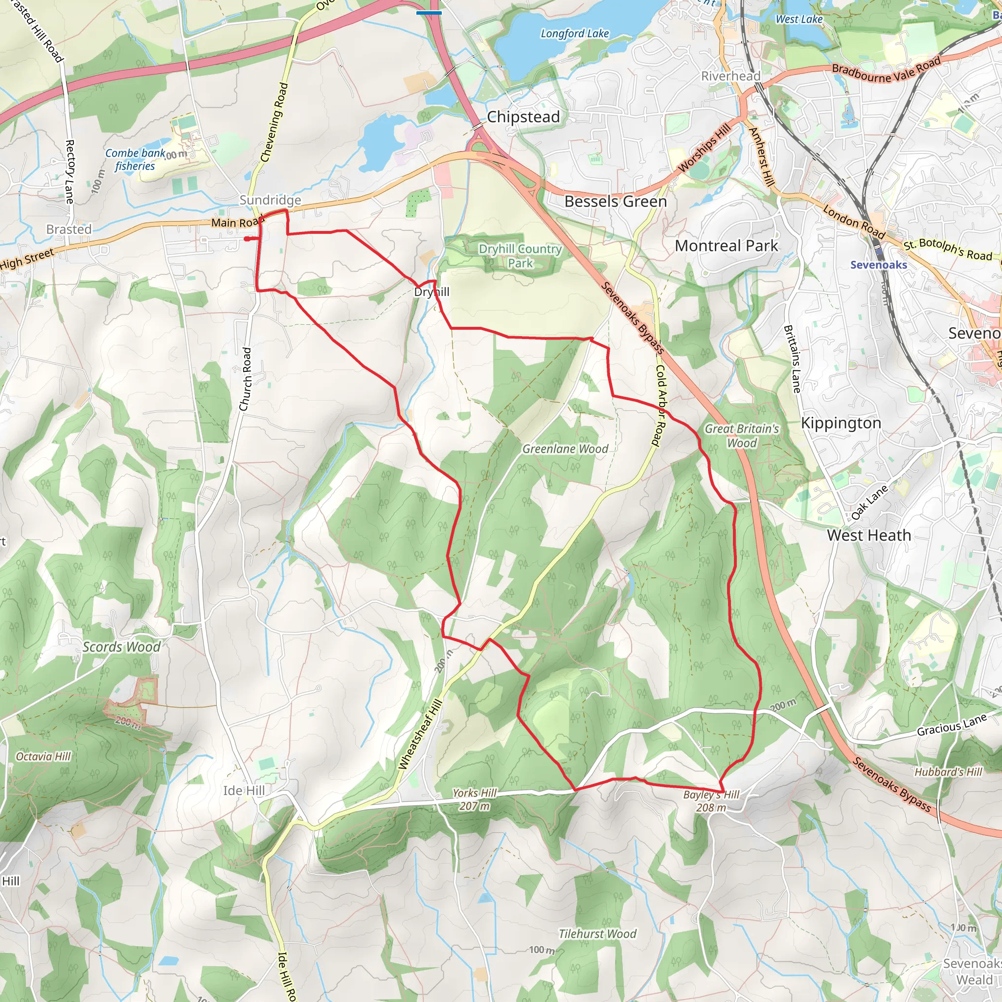 Sundridge, Goathurst Common and Dryhill Loop | Kent | England
