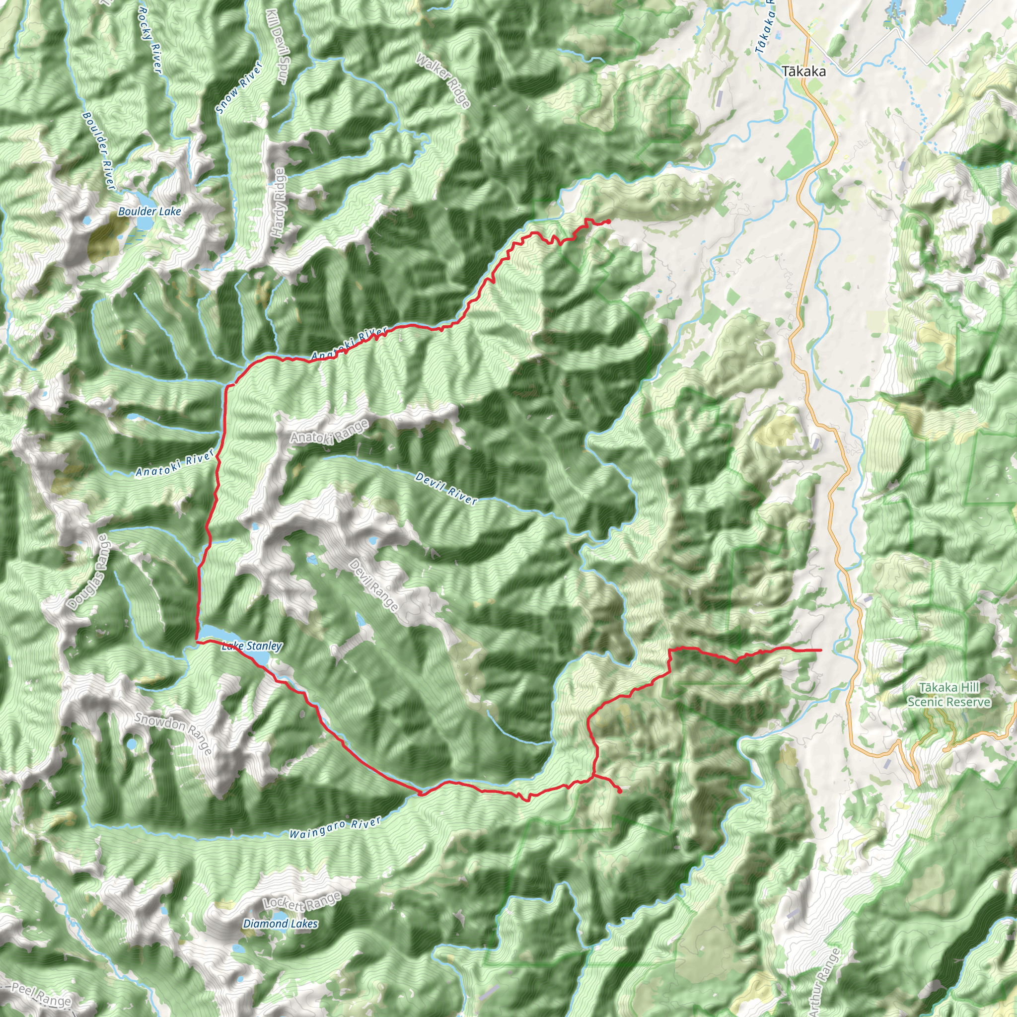 Anatoki and Waingaro Track mobile static map