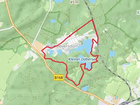 Kleiner Däbersee, Großer Däbersee and Papillensee via Rundwanderweg Kesselsee
