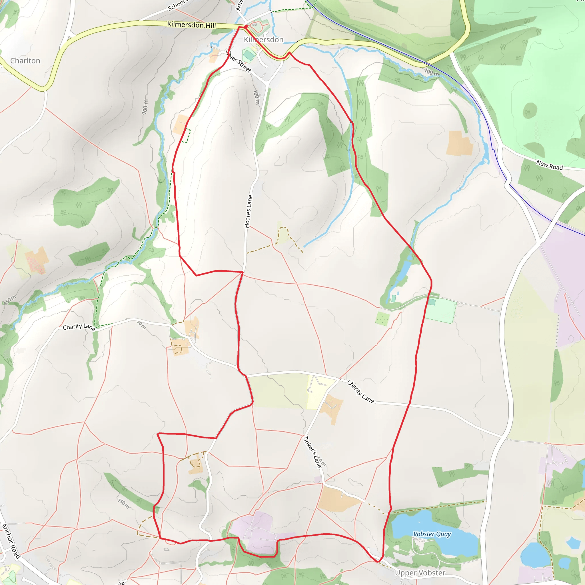 Kilmersdon Short Loop mobile static map