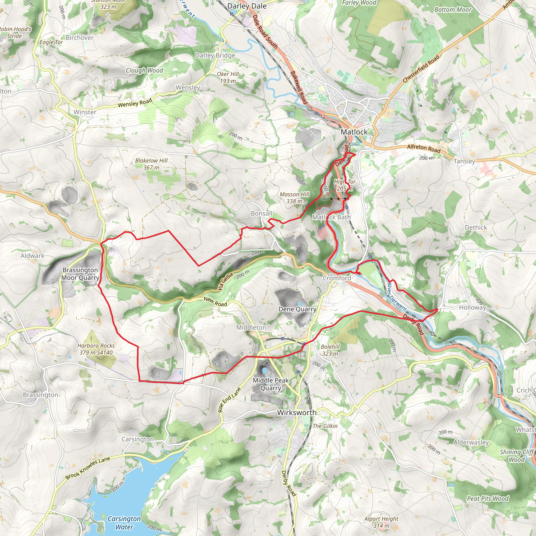 Black Rocks, Height of Abraham and Cascades Gardens Loop mobile static map