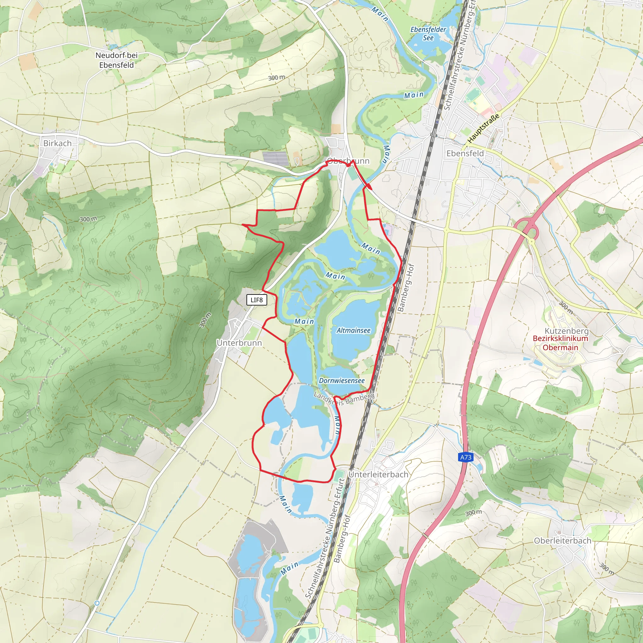 Dornwiesensee via Mainseeweg mobile static map