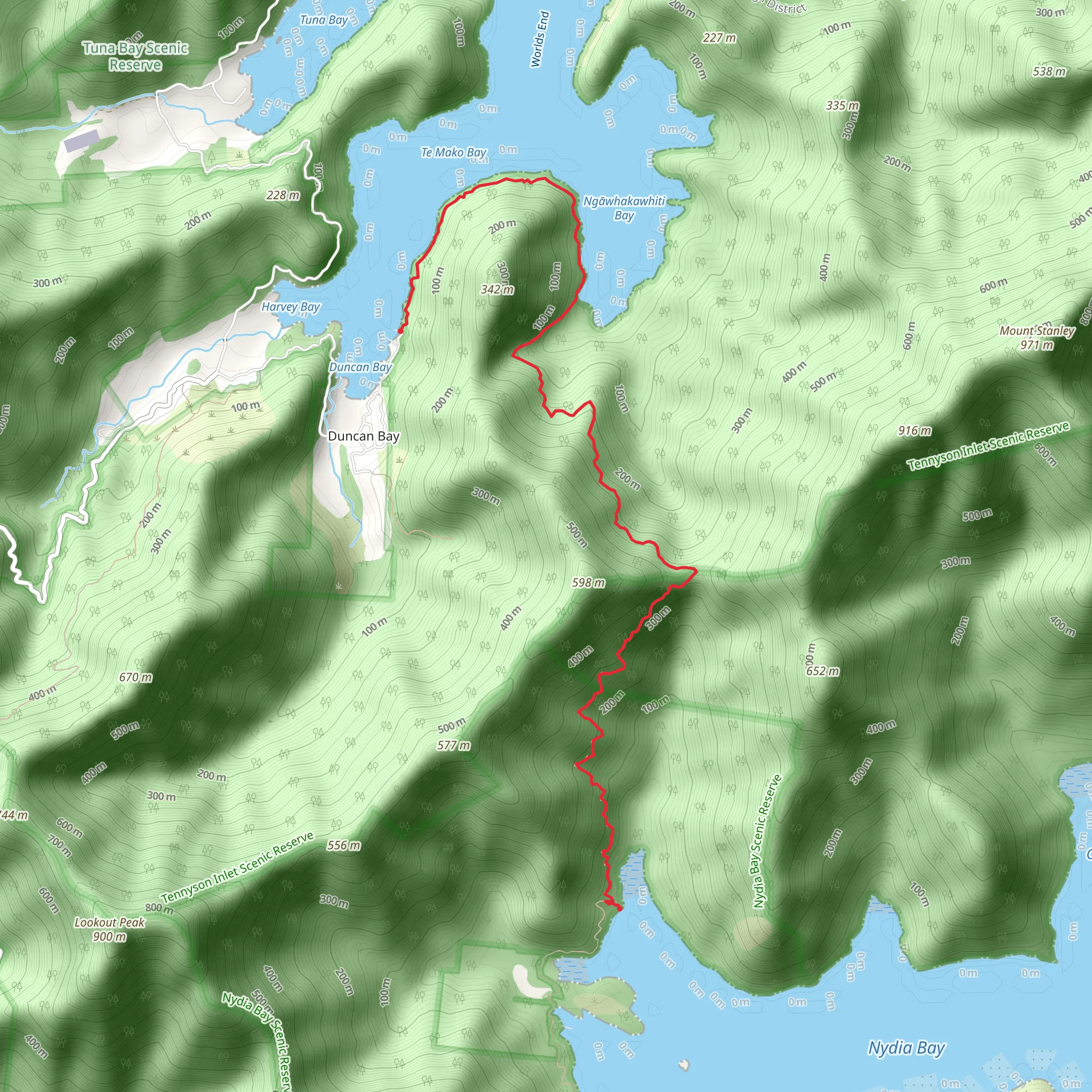 Nydia Campsite via Nydia Track mobile static map