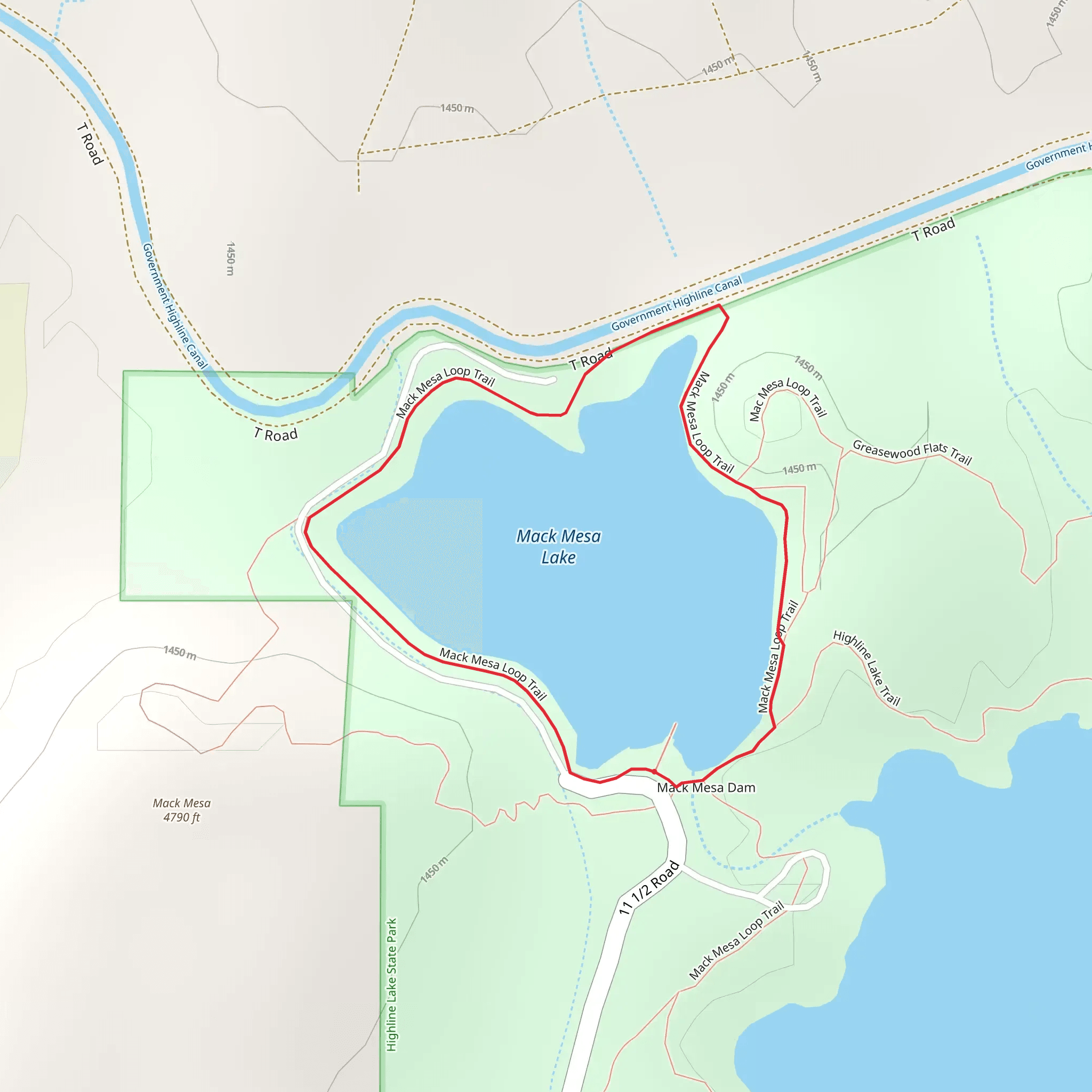 Mack Mesa Loop mobile static map