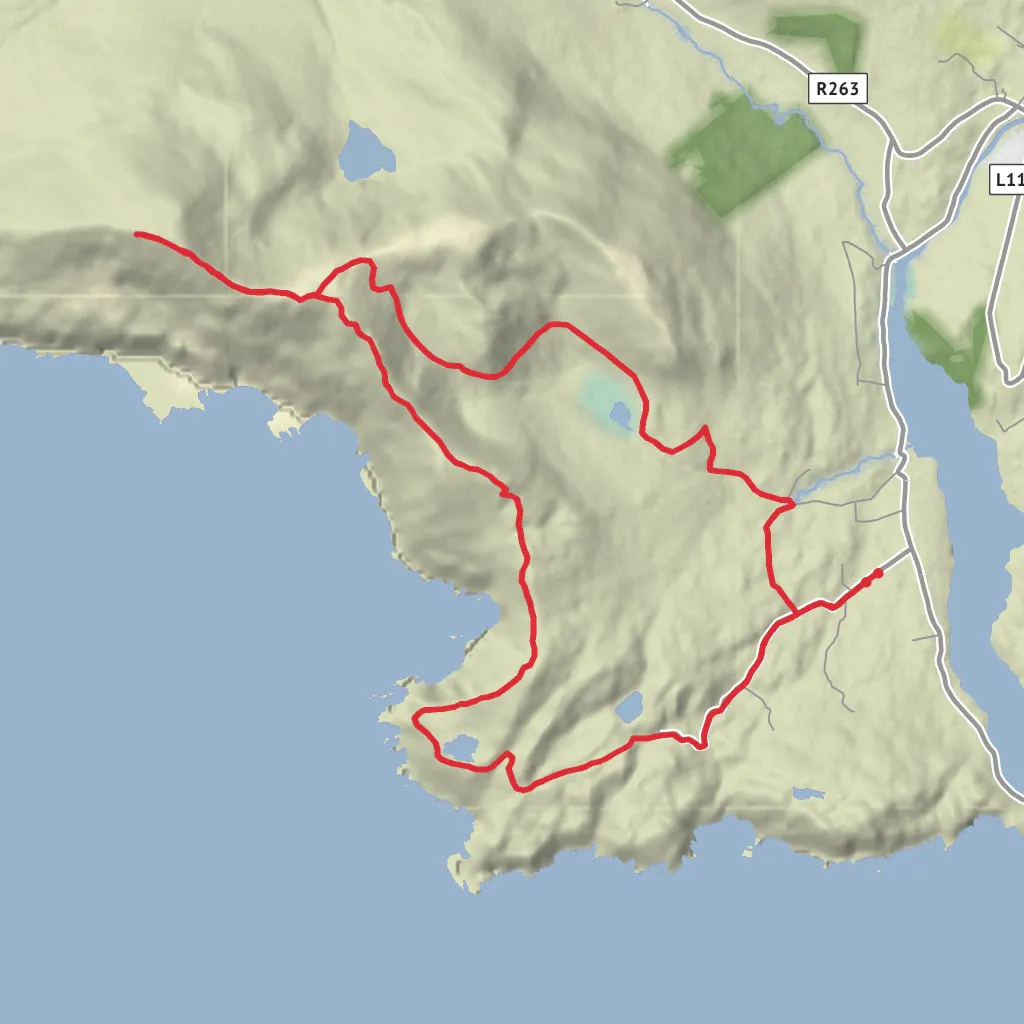 Slieve League Loop from Teelin mobile static map