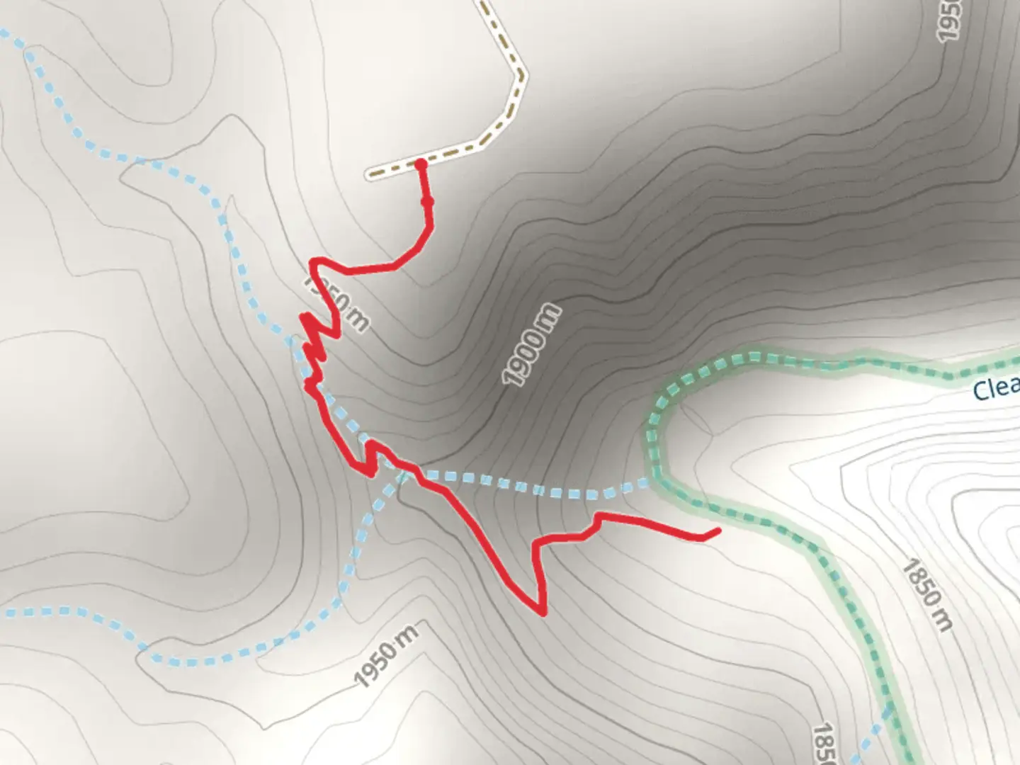 An image depicting the trail Red Hill Trail and its surrounding area.