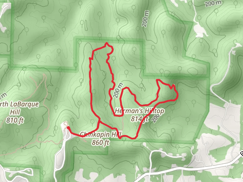 Herman's Hilltop - Chinkapin Hill - Sandstone Canyon Loop Trail
