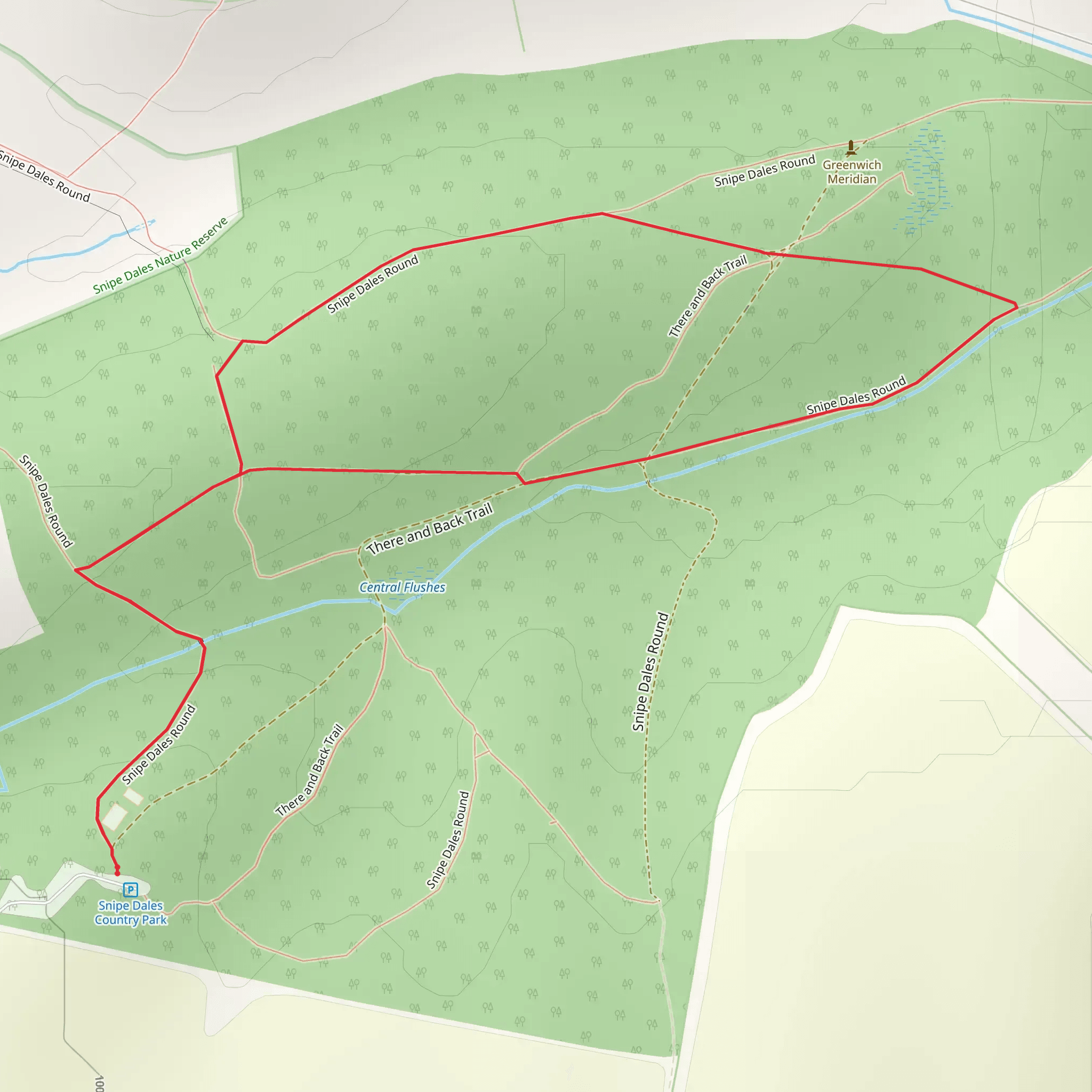 Snipe Dales Country Park mobile static map