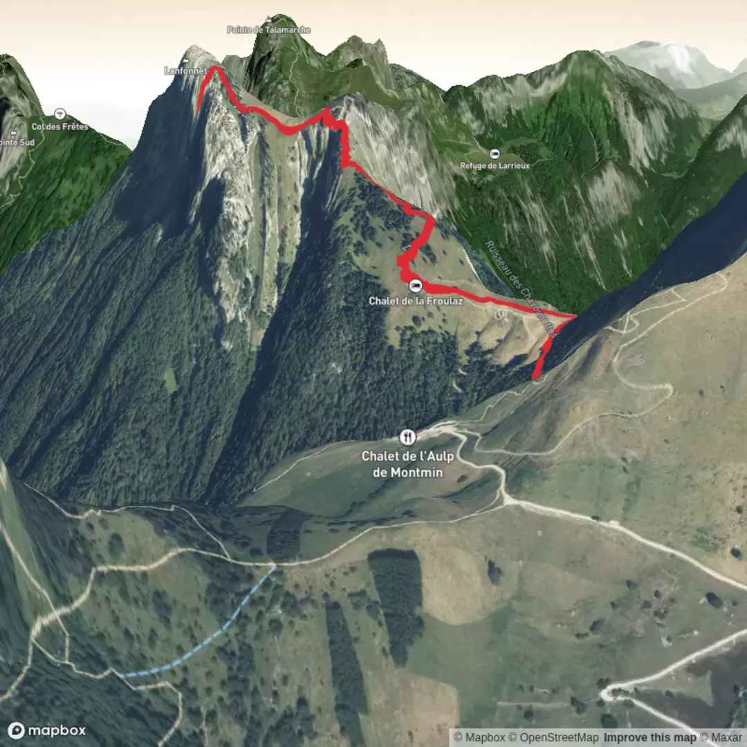 An image depicting the trail Roche Murraz and its surrounding area.