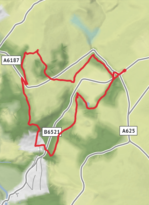 Longshaw, Lawrence,surprise view and grindleford circular  mobile static map
