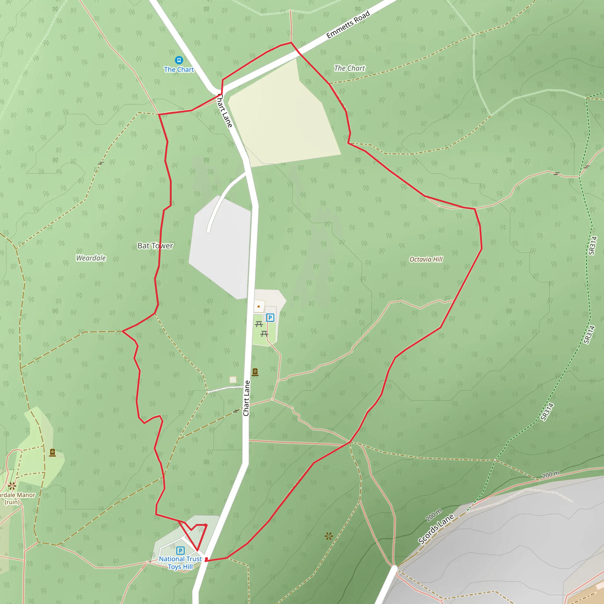 Bat Tower Loop mobile static map
