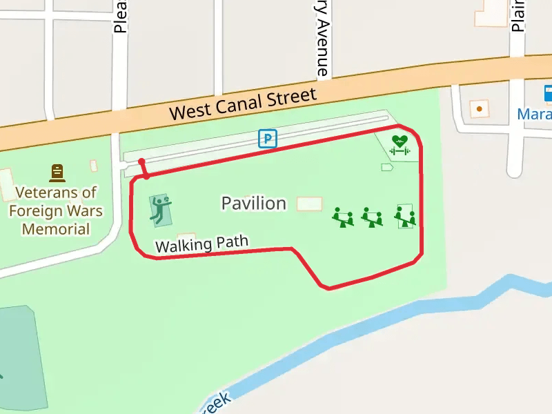 West Canal Street Walking Path Loop