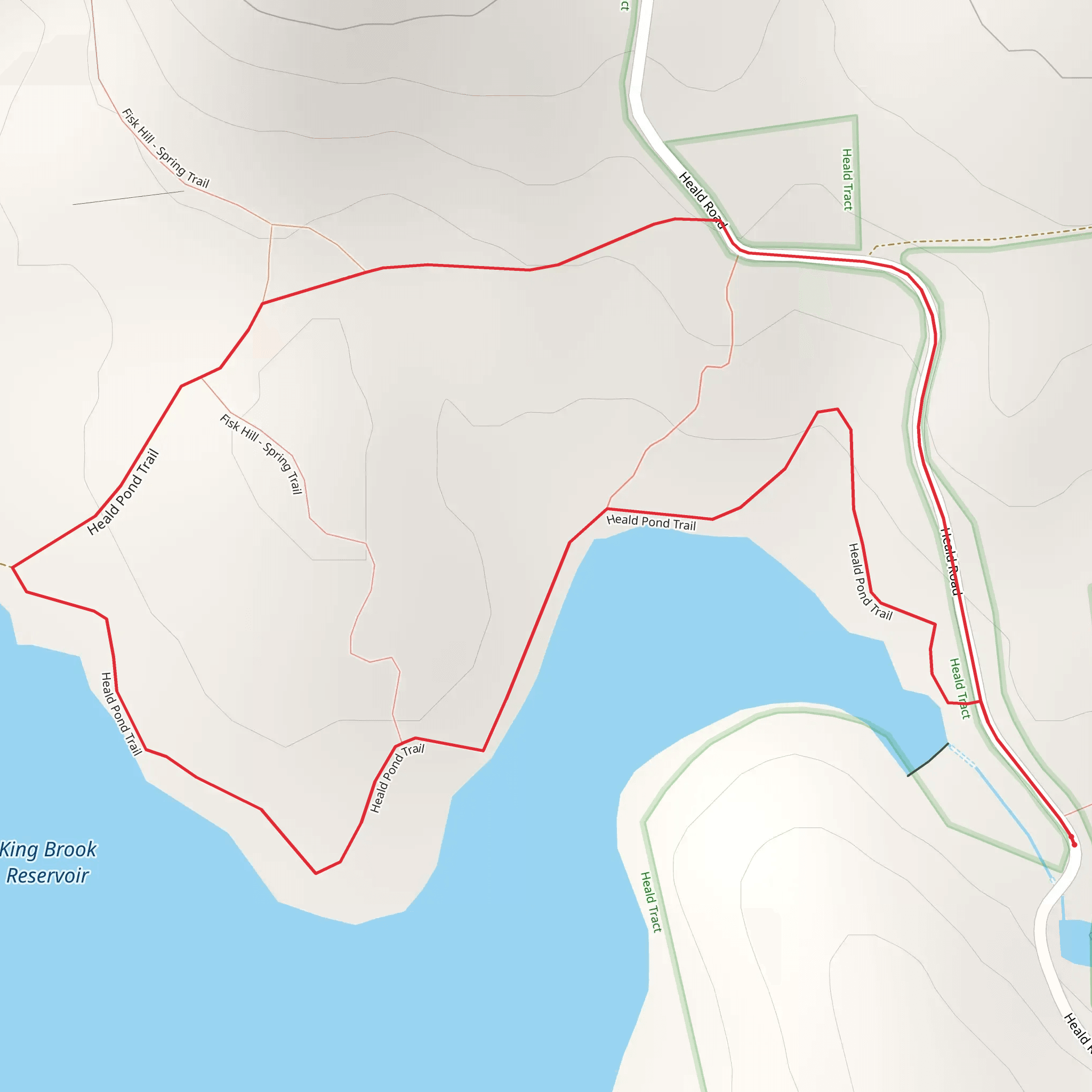 Heald Pond Loop Trail mobile static map