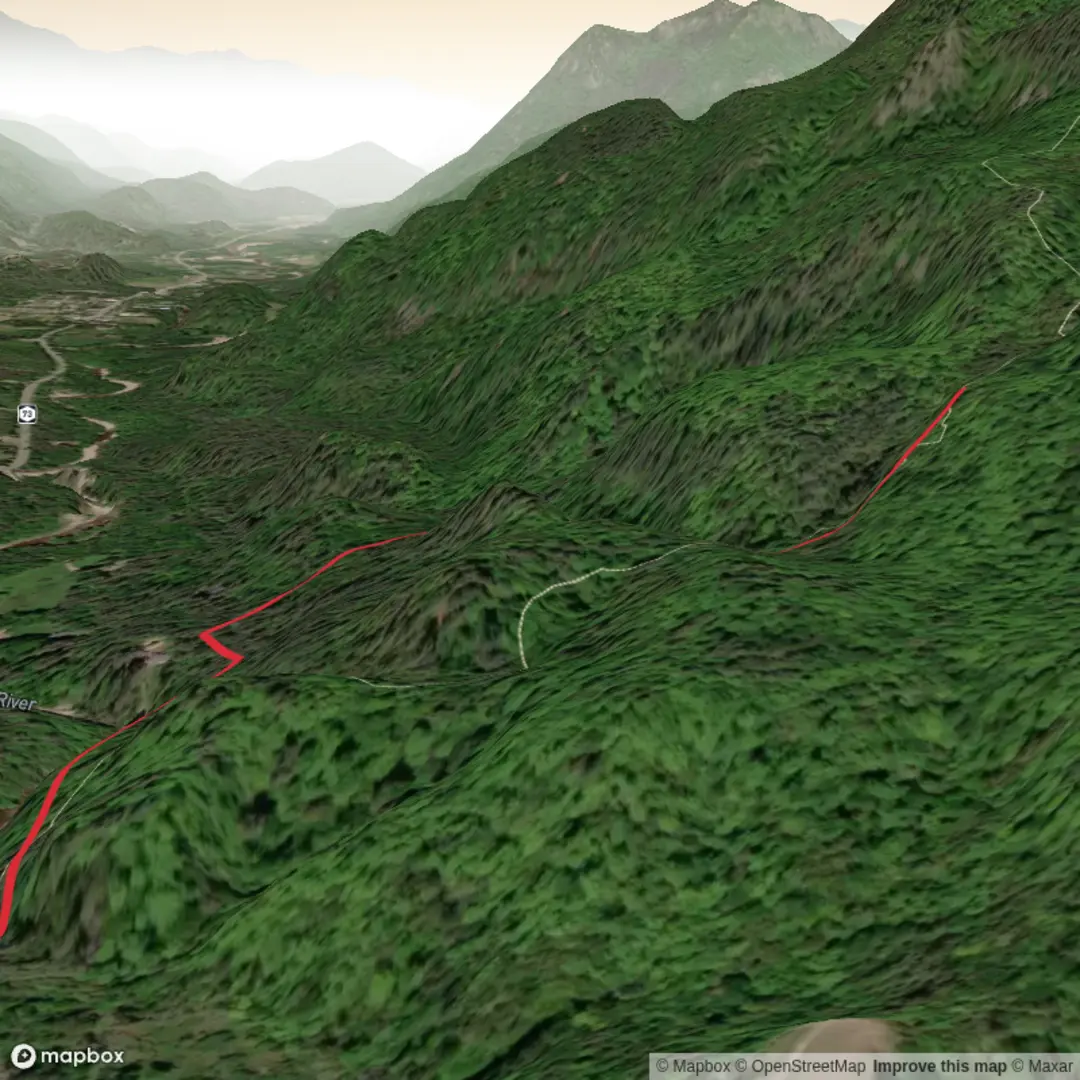 An image depicting the trail Mossy Cascade Walk and its surrounding area.