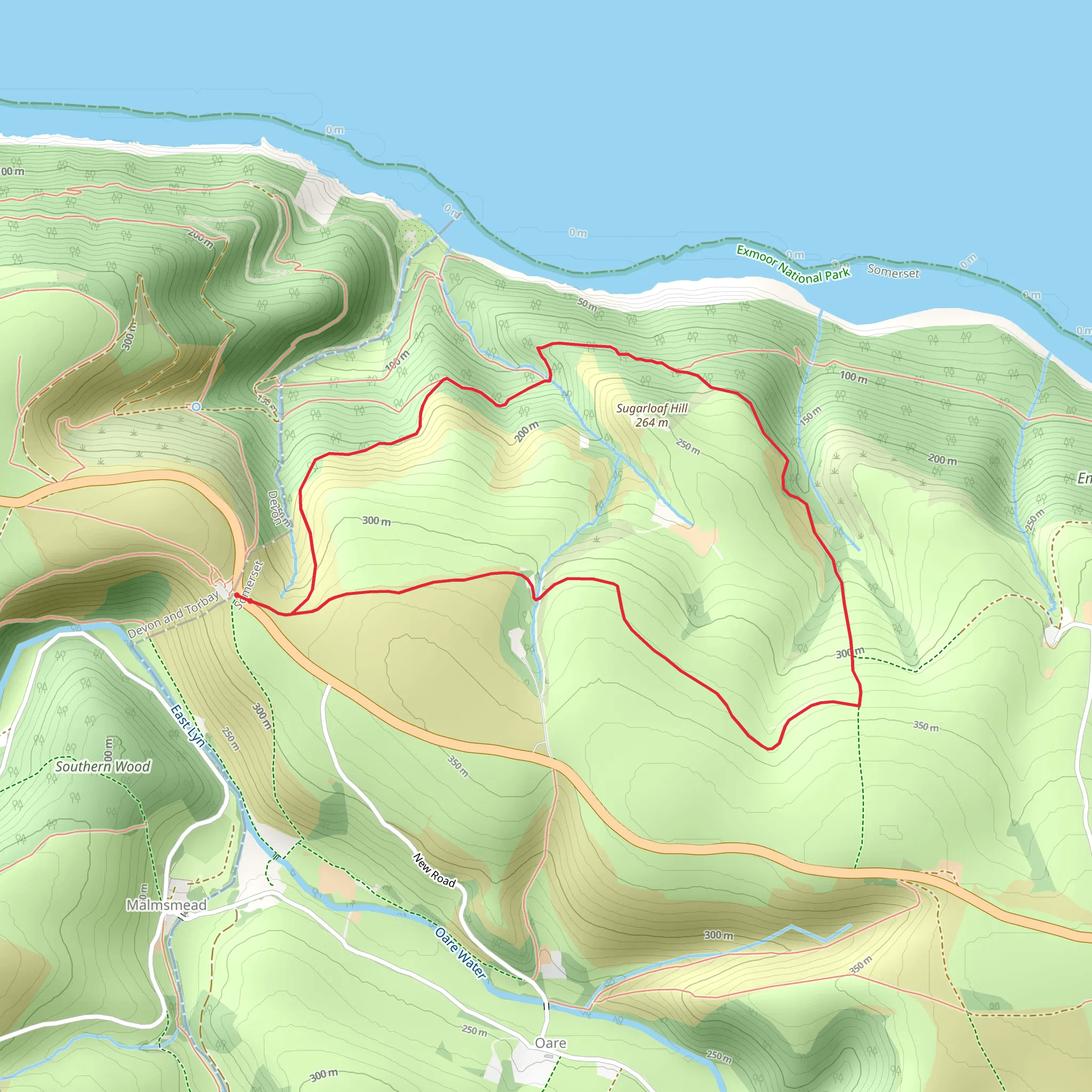 Sugarloaf Hill Walk mobile static map