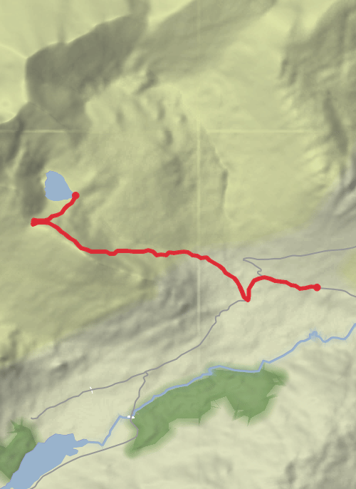 Hike from Derrycarna mobile static map
