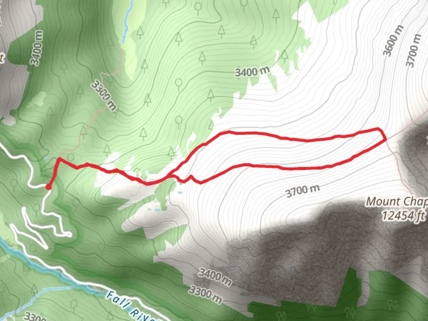 An image depicting the trail Chapin Pass Trail - Lower Fork and Chapin Pass Loop Trail and its surrounding area.