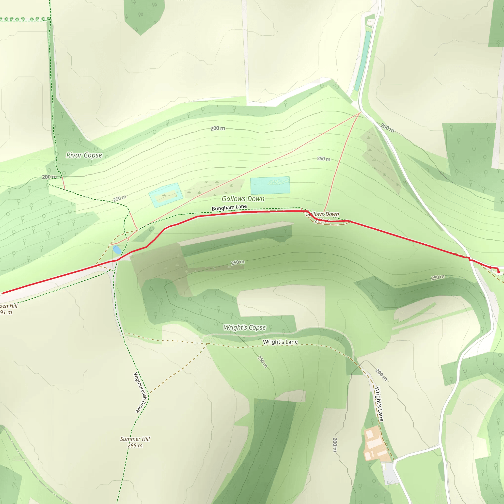 Combe Gibbet Walk mobile static map
