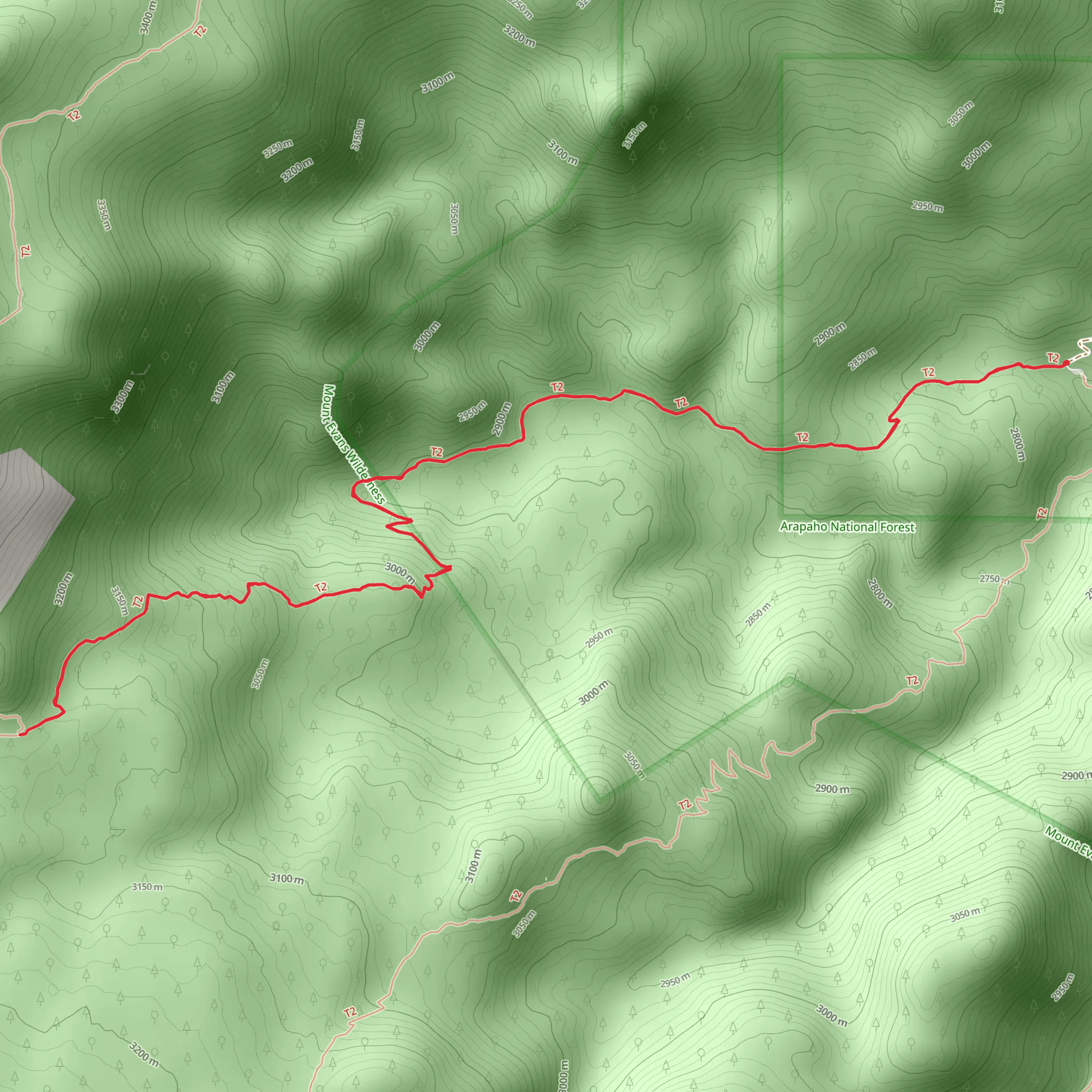 Beaver Meadows Trail mobile static map