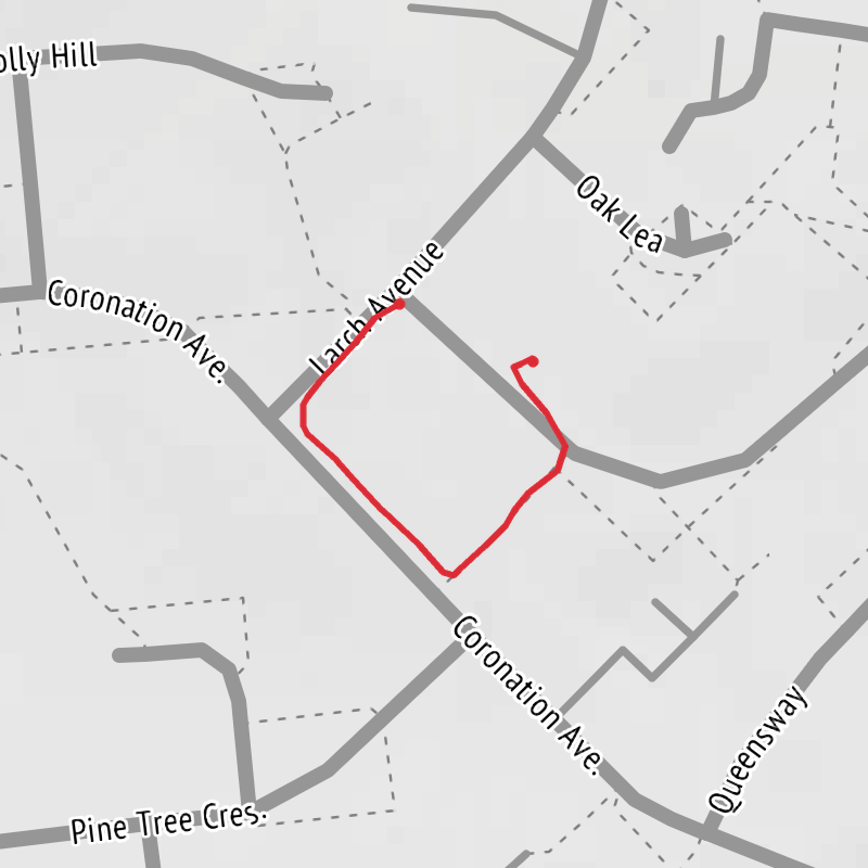 A map preview of the recording County Durham Walking.