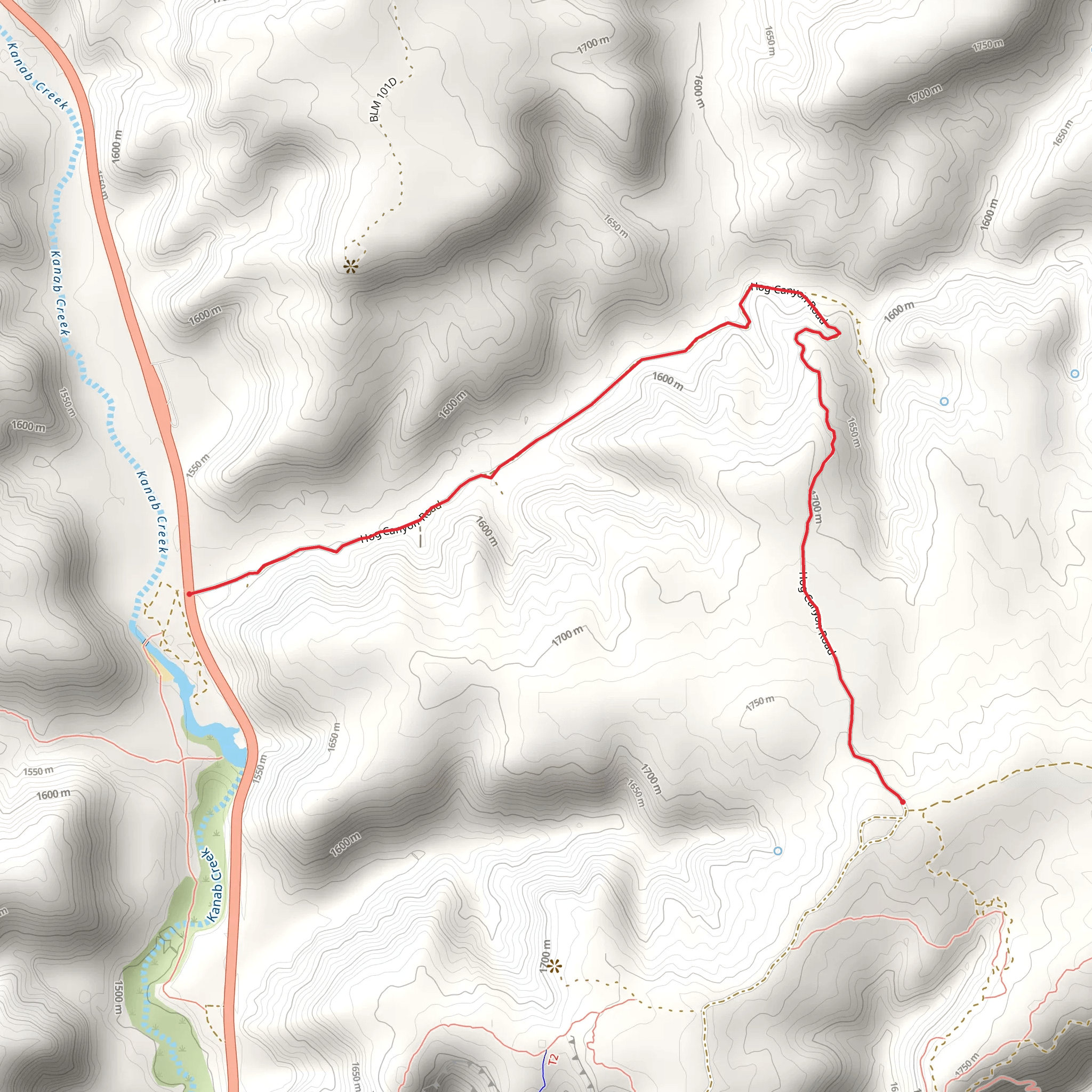 Hog Canyon Road mobile static map