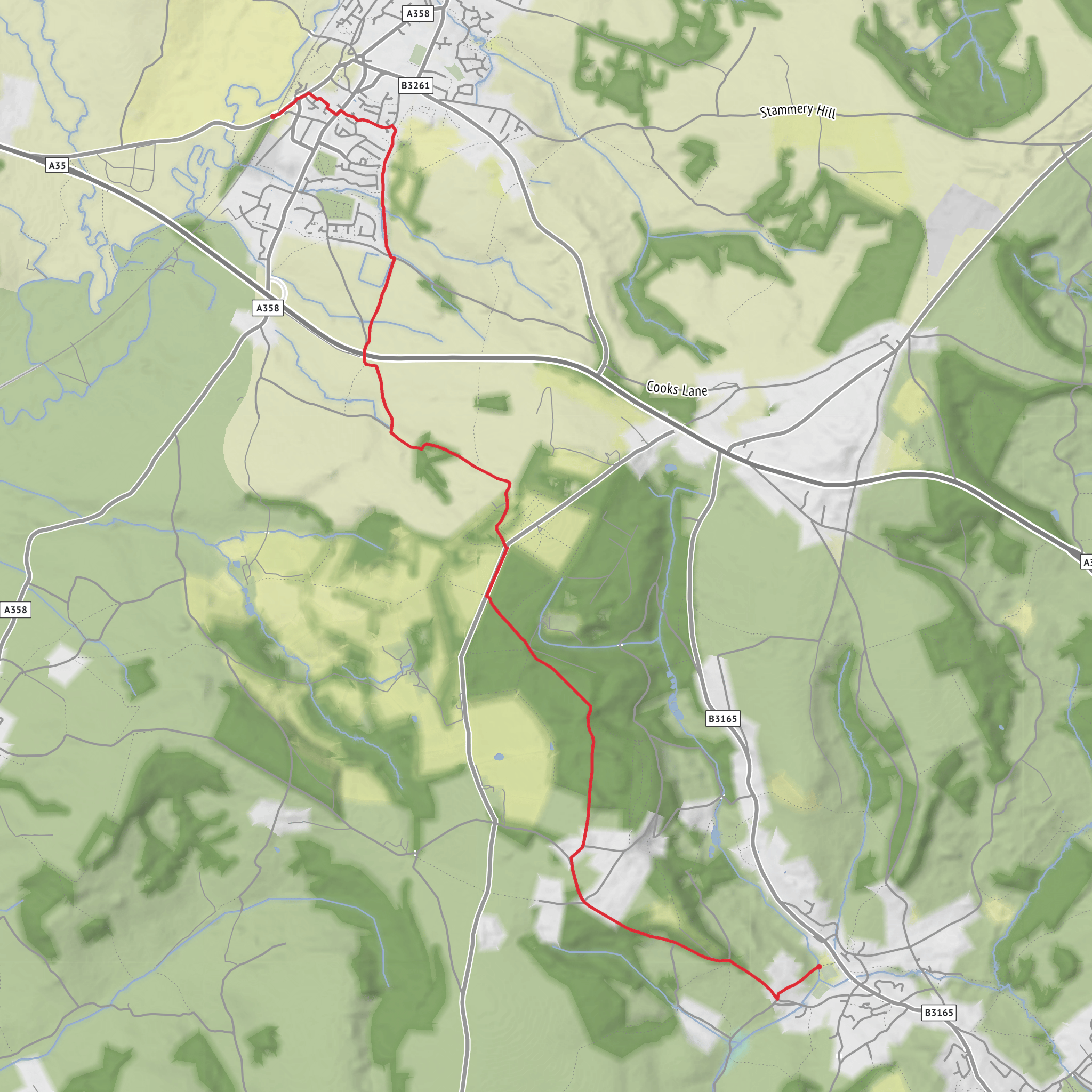 Walk to Lyme Regis mobile static map