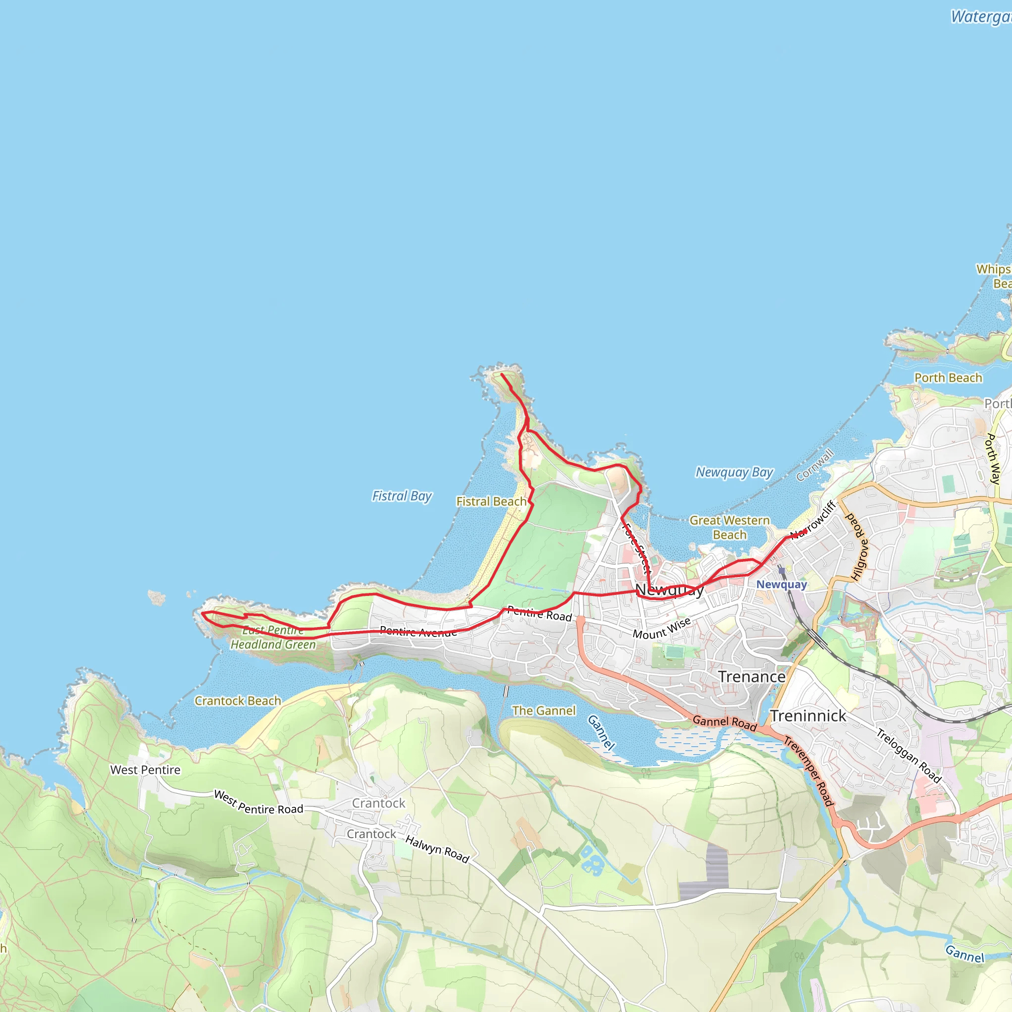 Bay Hotels - Beresford - Newquay’s Twin Headlands Walk mobile static map