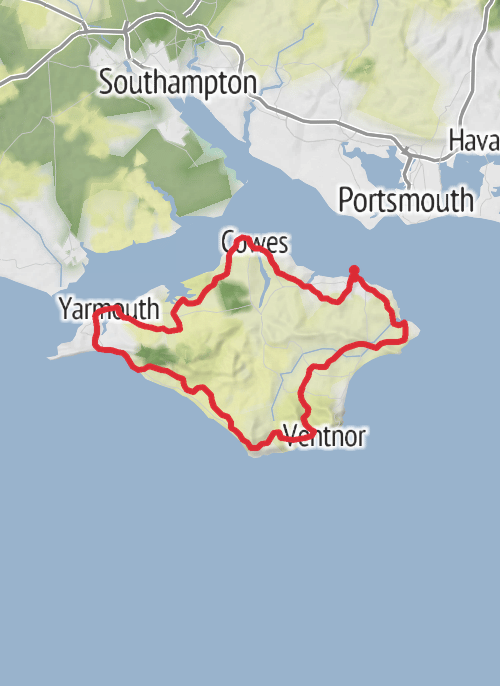 Isle of Wight Road Cycling mobile static map