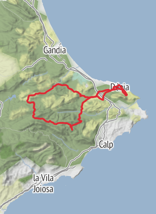 Dénia Road Cycling mobile static map
