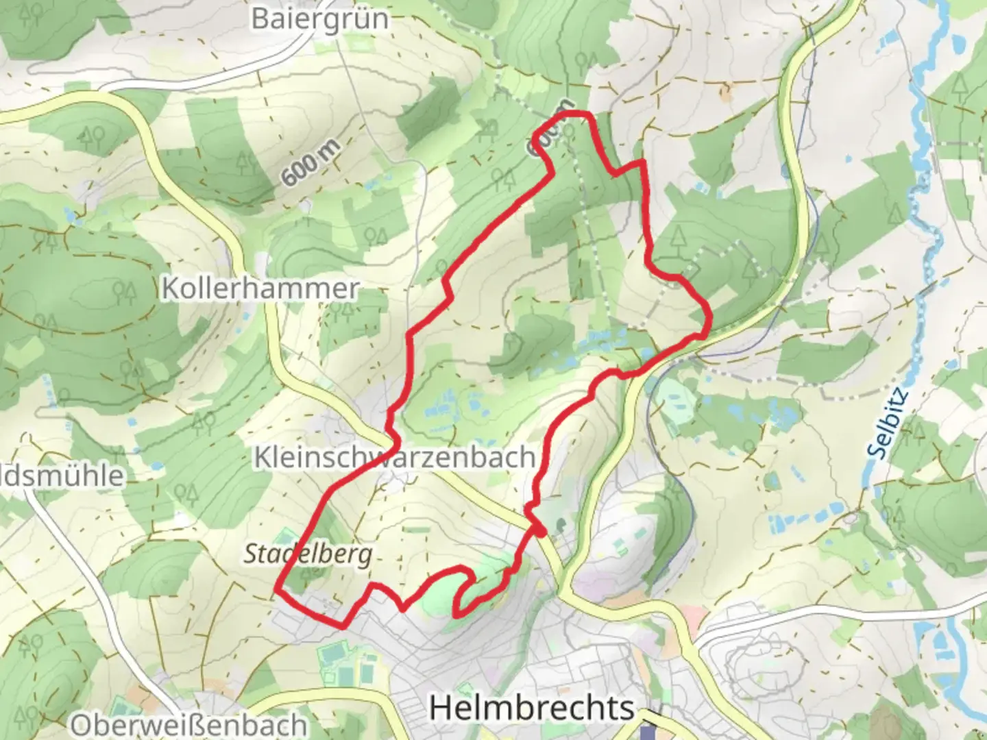 An image depicting the trail Krouha Weg and its surrounding area.