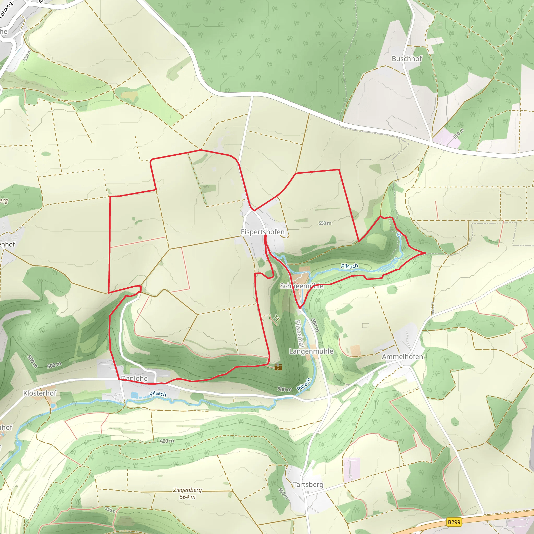 Kreuz un Felsenweg mobile static map