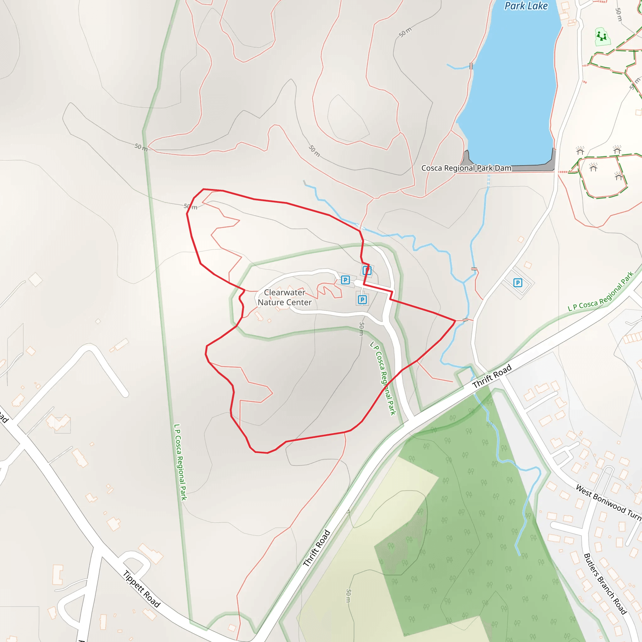 Red Loop Trail mobile static map