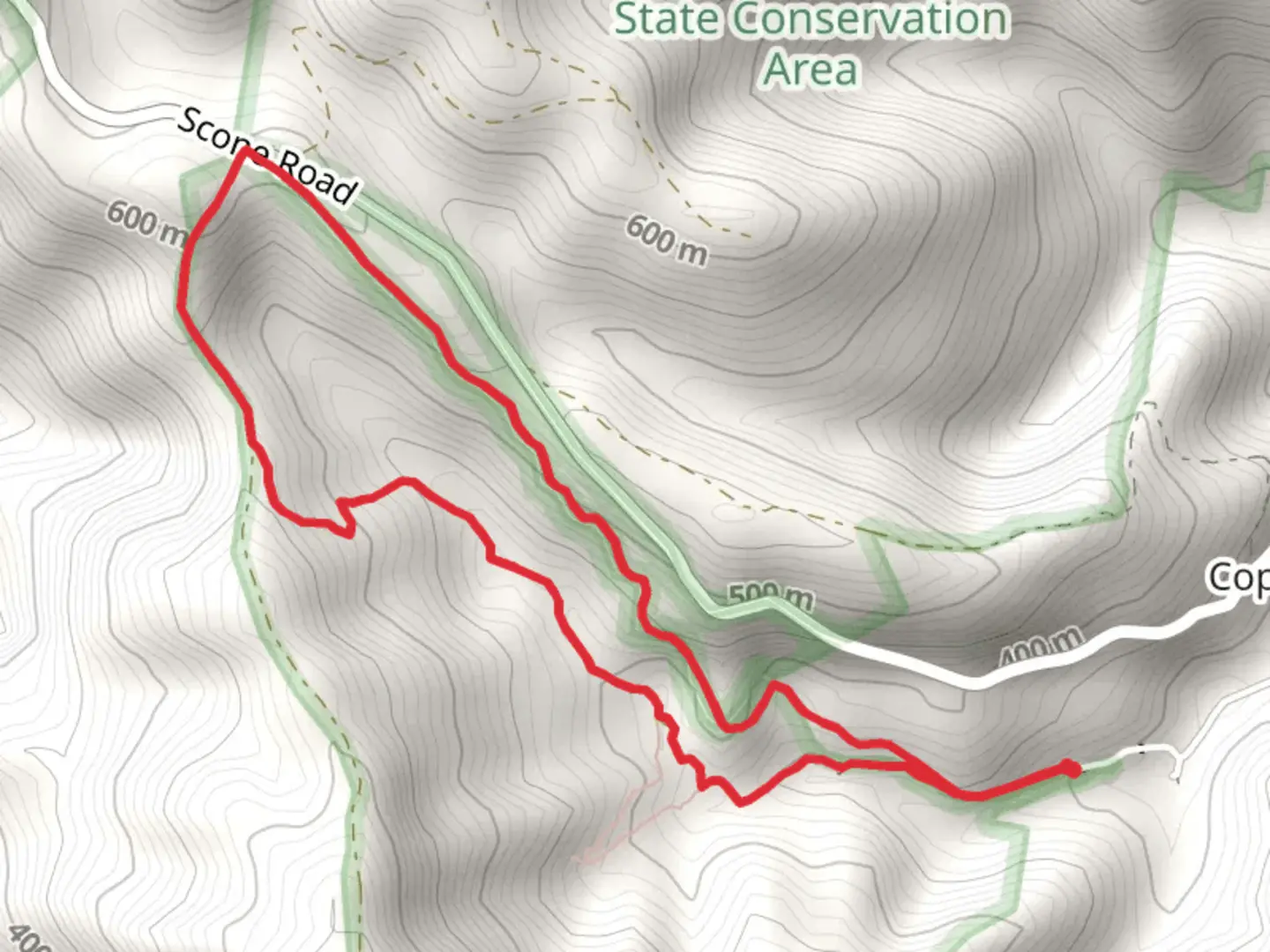 An image depicting the trail Basin Loop Track and its surrounding area.