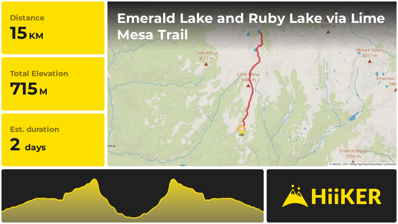 Emerald Lake and Ruby Lake via Lime Mesa Trail | La Plata County | Col
