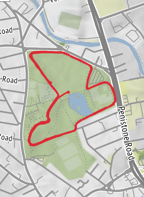 Hike from Sheffield mobile static map