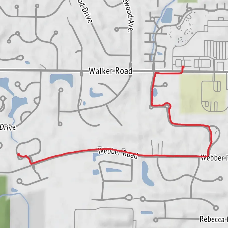 Avon Lake Walking mobile static map
