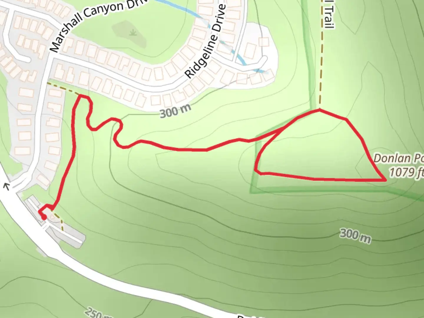 An image depicting the trail Donlan Point via Calaveras Ridge Regional Trail and its surrounding area.