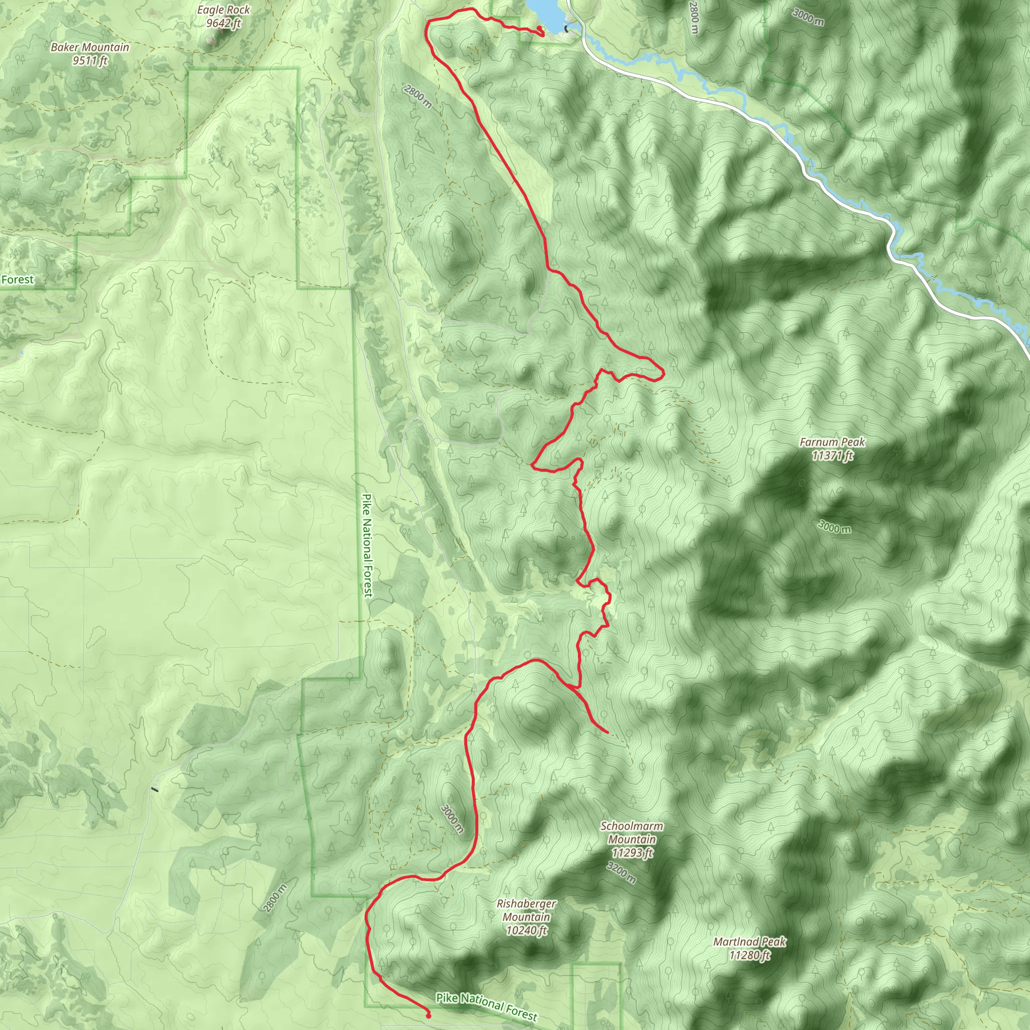 Tarryall Reservoir mobile static map