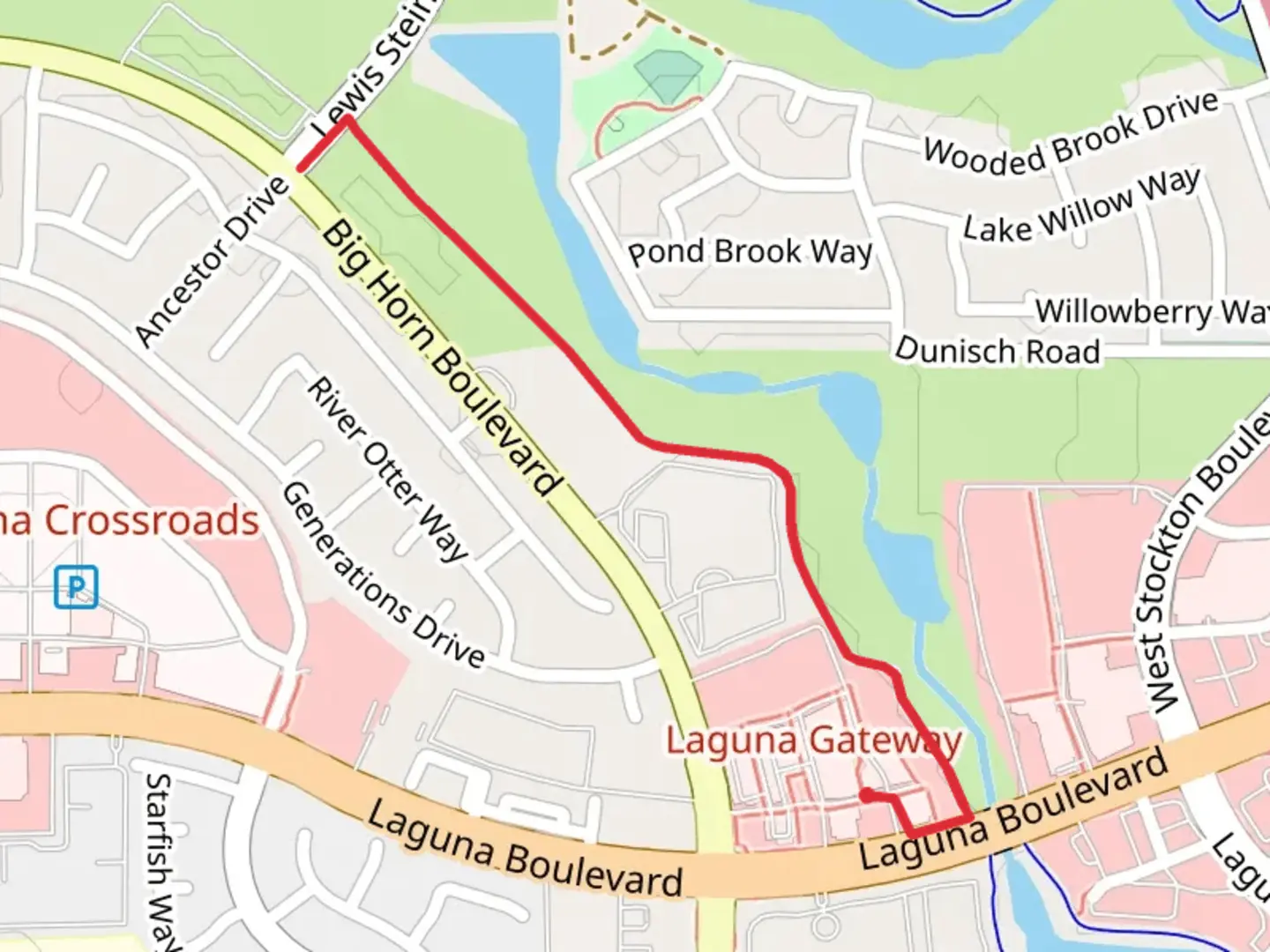 An image depicting the trail Arnie and Iris Zimbelman Park Walk and its surrounding area.