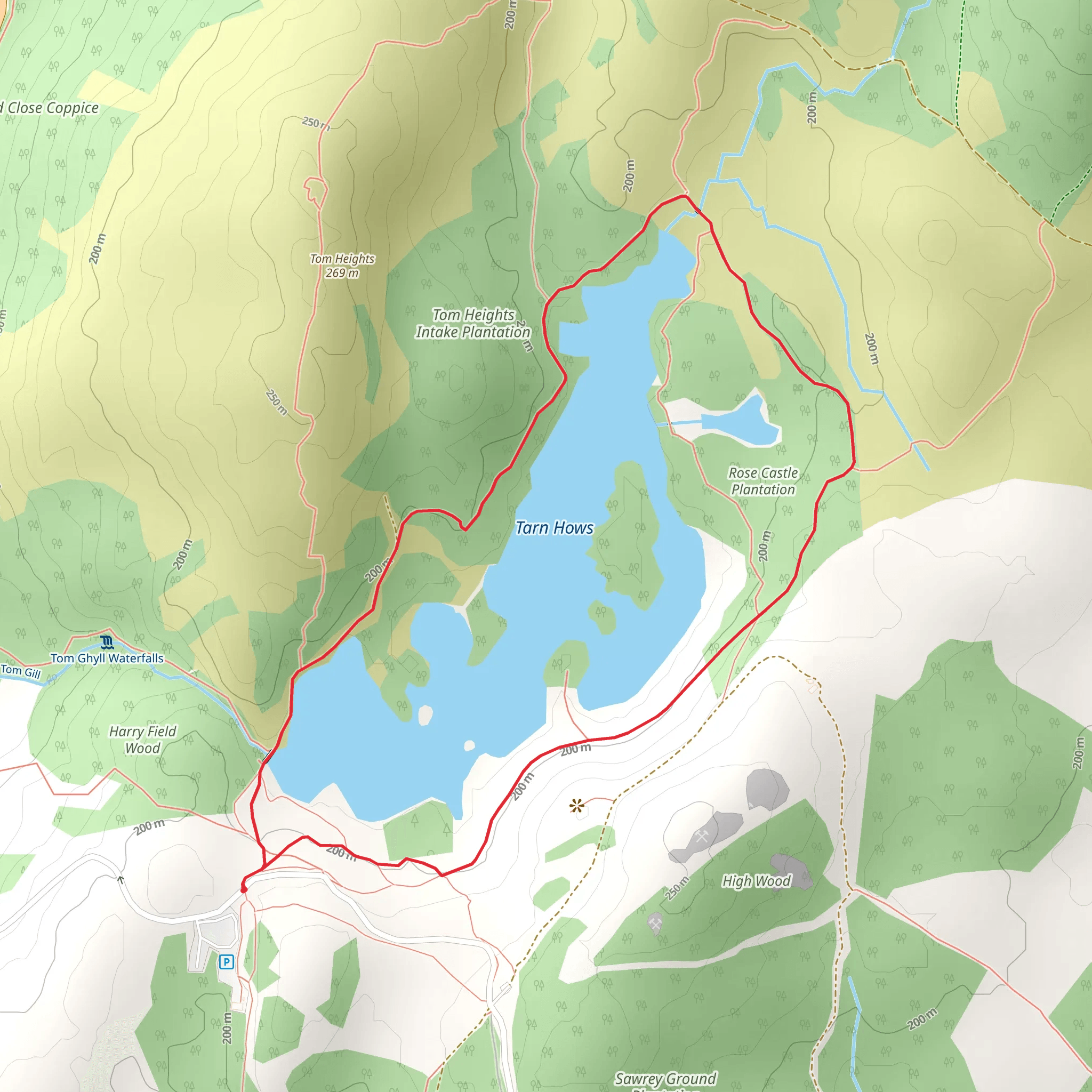 Tarn Hows mobile static map