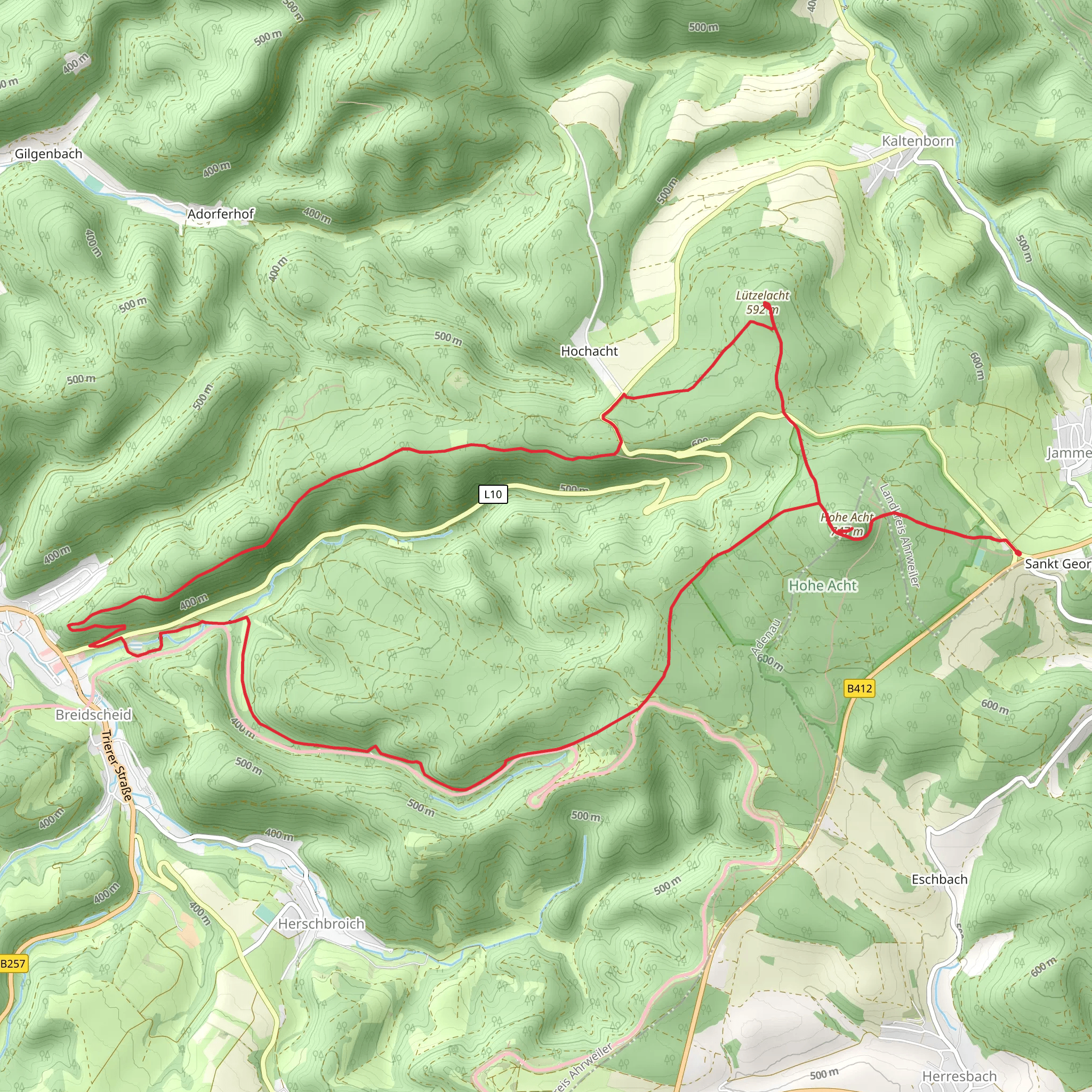 Sankt Georg and Breidscheid Loop mobile static map