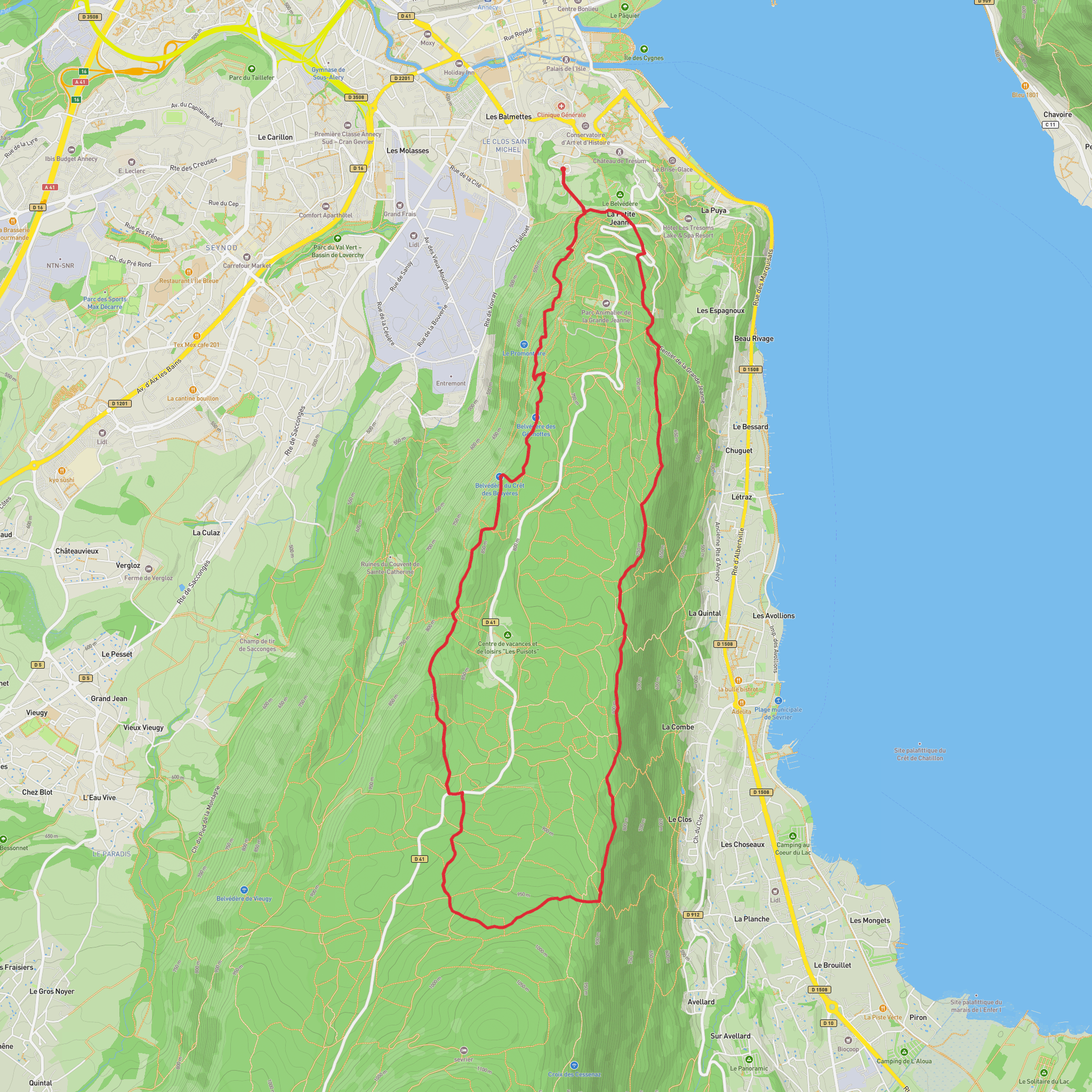 Sentier de la Crête - Ridge Trail mobile static map