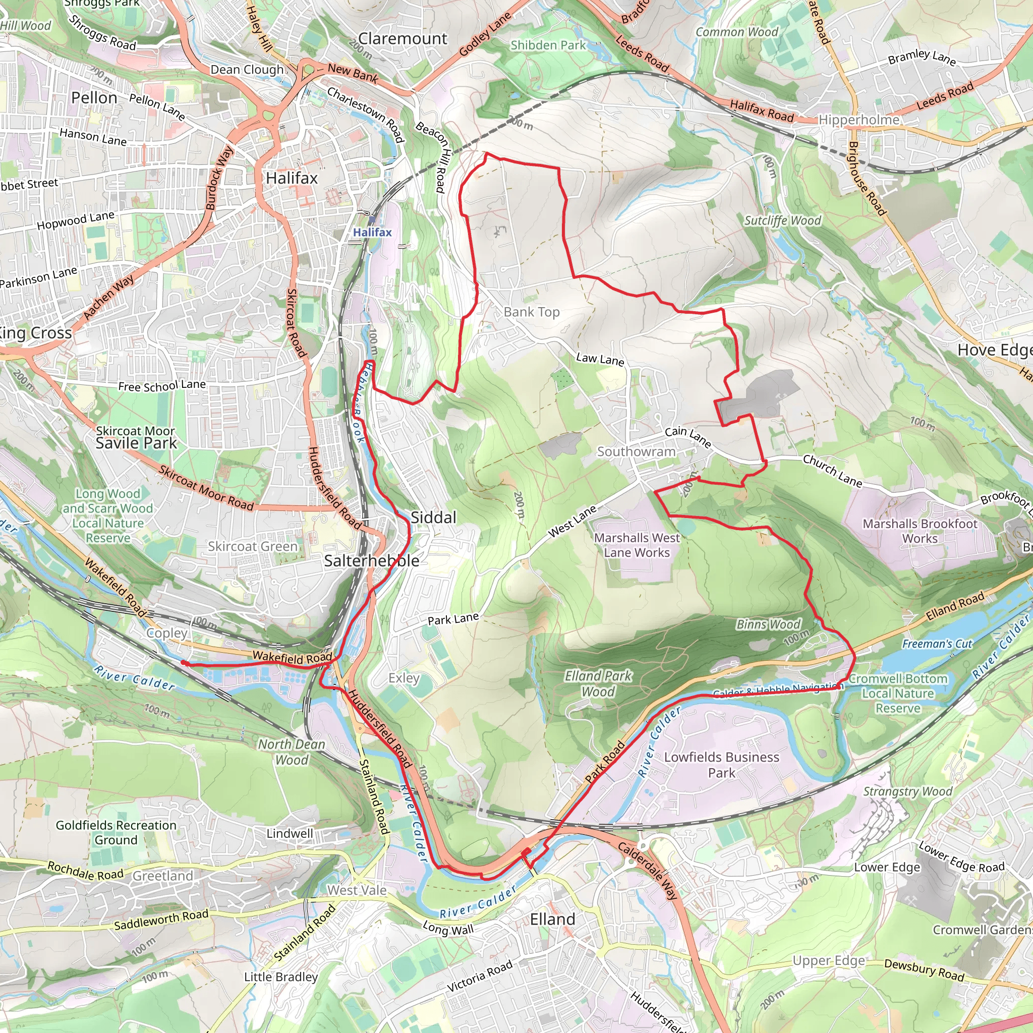 Copley to Southowram Loop via Hebble Brook | Calderdale | England