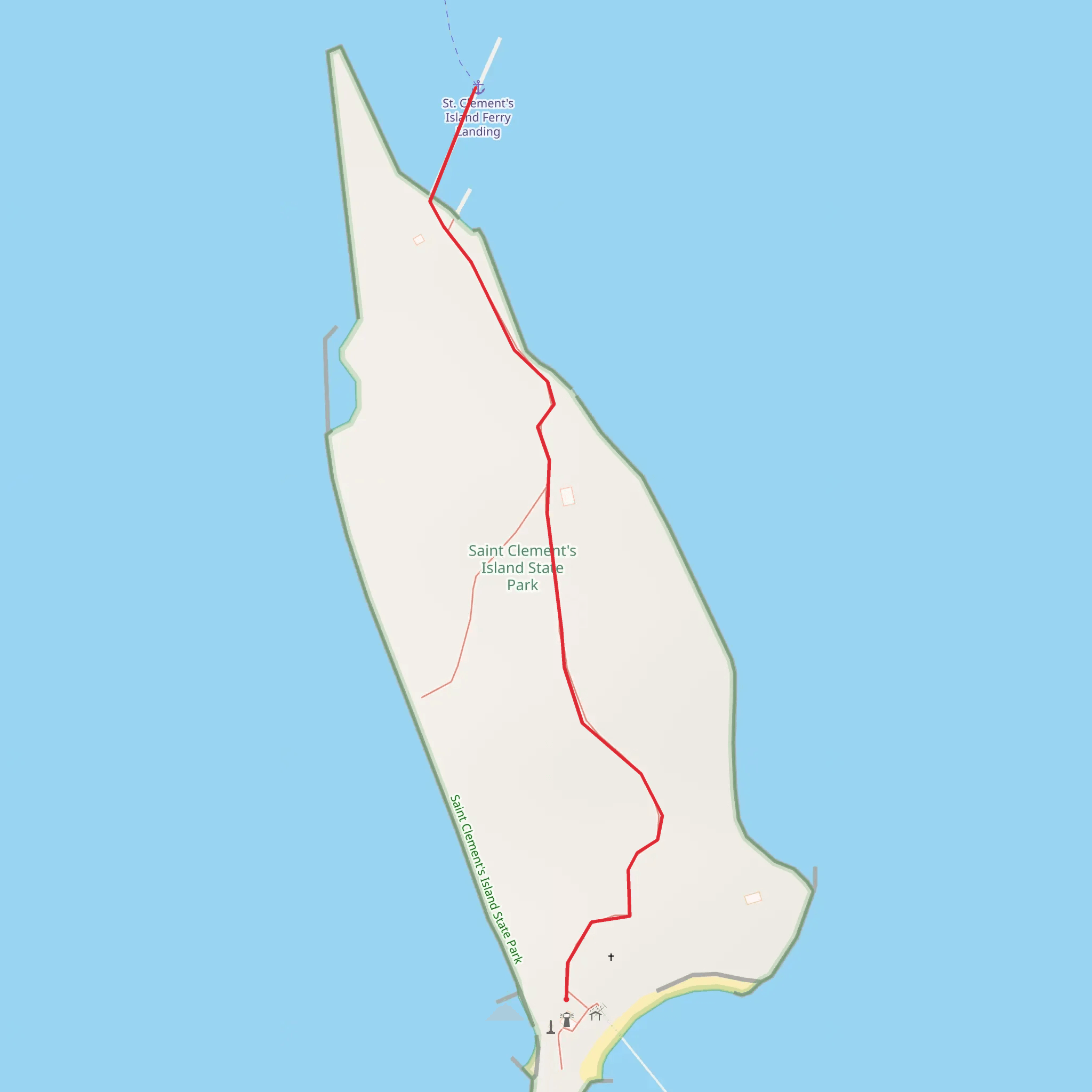 Saint Clements Island Walk mobile static map